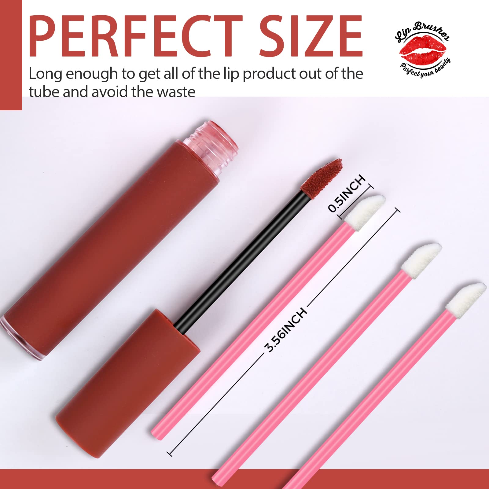 Teenitor 600 Pcs Lip Applicators Disposable Lip Brush, Lip Wands Applicators, Lipstick Applicators Disposable Doe Foot Applicato