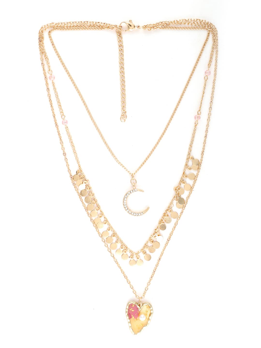 Madame Multi Stone Pendent Layered Necklace