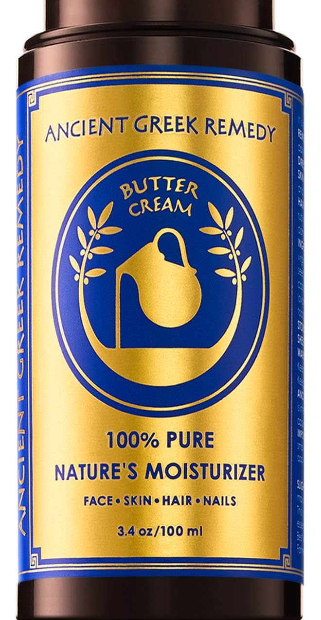 Organic Anti Aging Face and Body Butter Cream for Dry Skin, Hair, Hands, Cuticle, Nails. Made of Almond, Olive, Jojoba Vitamin E