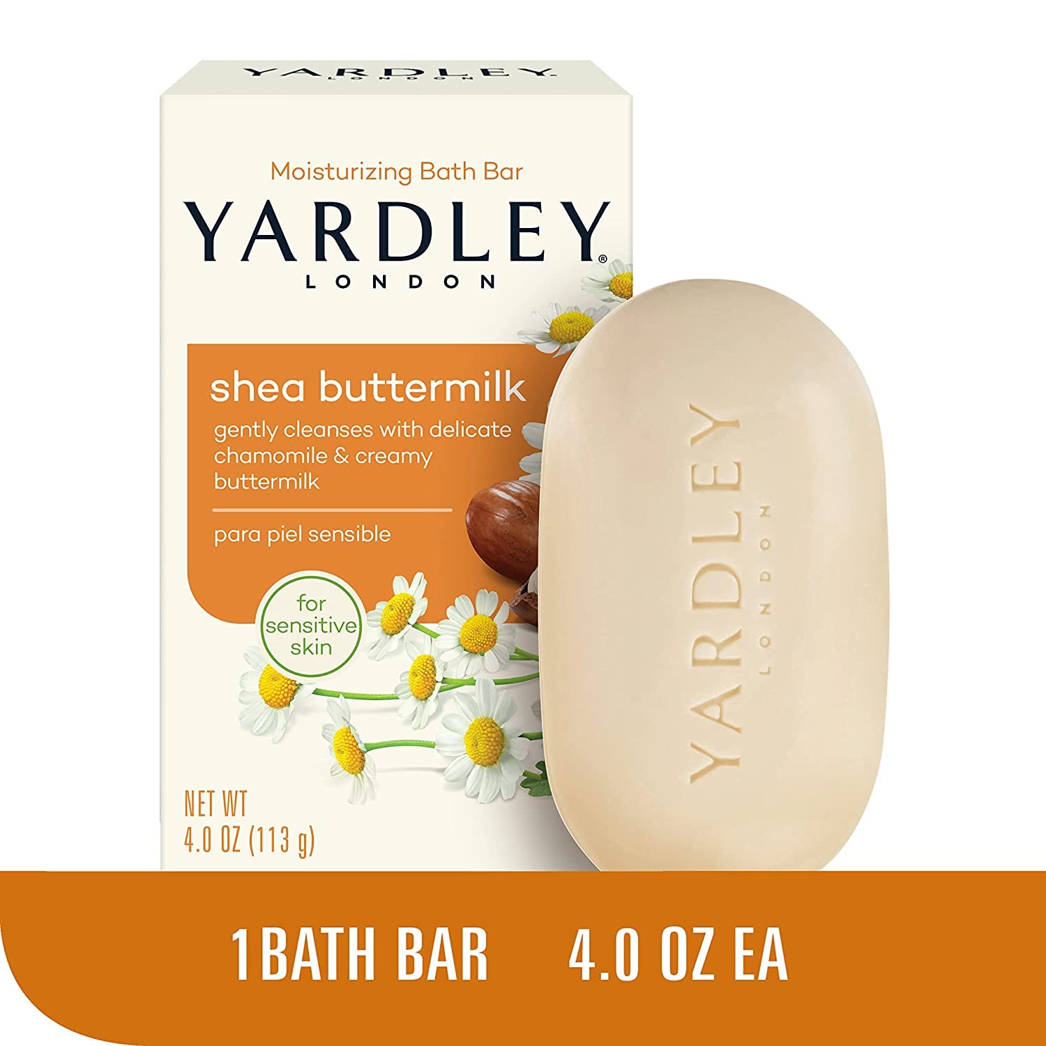 Yardley Shea Buttermilk Bath Bar 4Oz 3 Pack