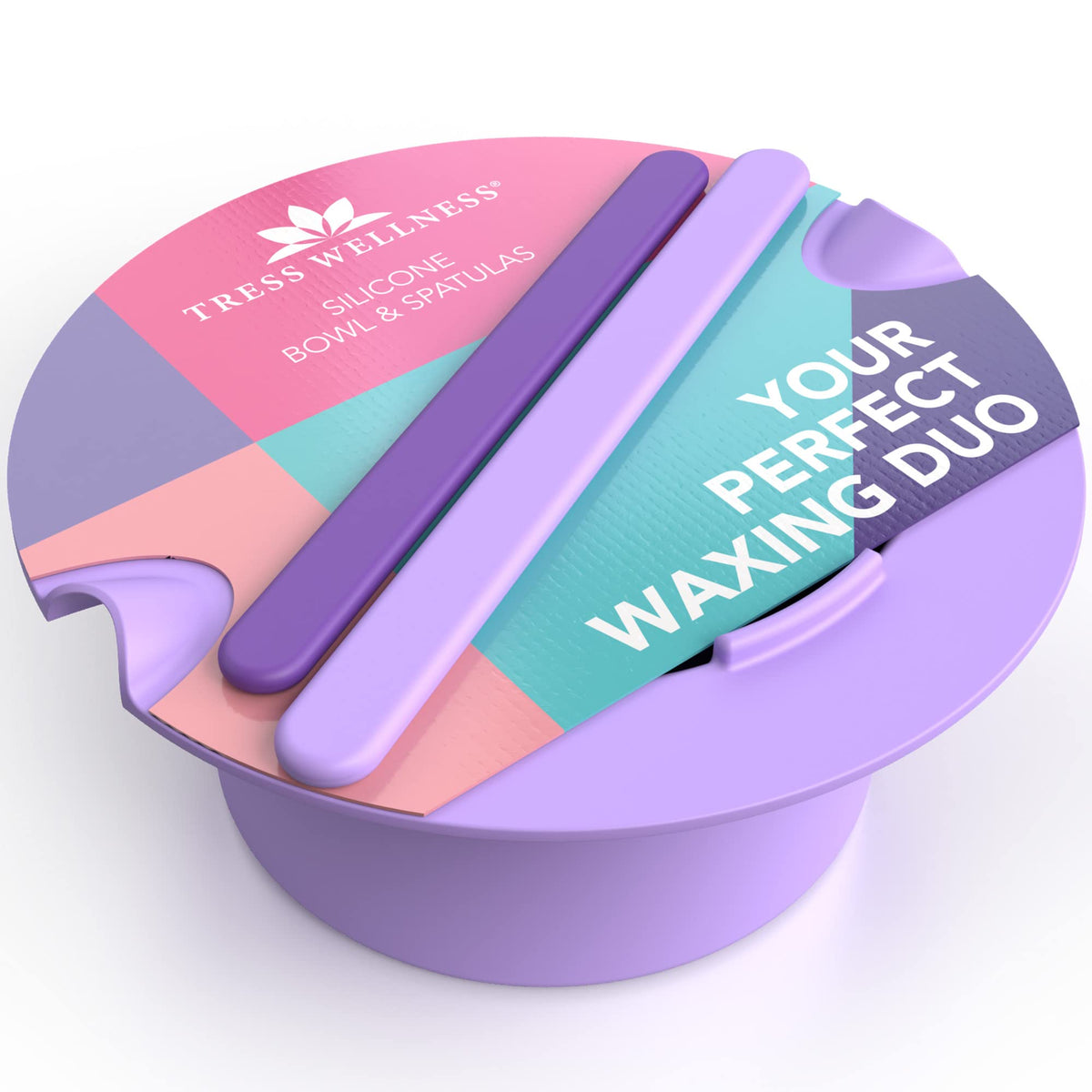 Tress Wellness Wax Warmer Silicone Liner (Purple) - Easy to Clean Silicone Wax Warmer Bowls with 2x Silicone Spatulas Compatible