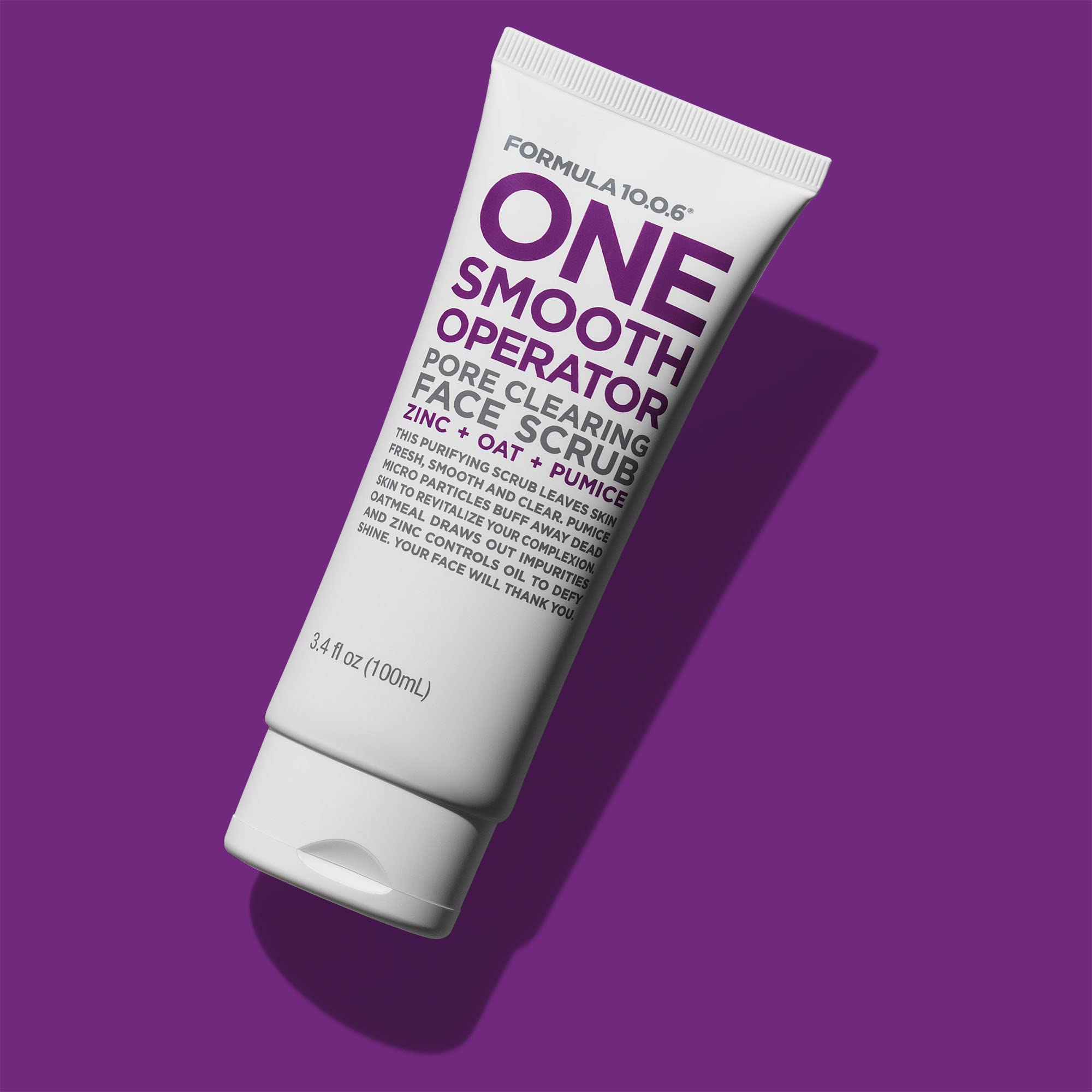 Formula 10.0.6 One Smooth Operator (3.4 Fl. Oz.) Pore Clearing Face Scrub That Leaves Skin Fresh, Smooth & Clear -Vegan, Paraben