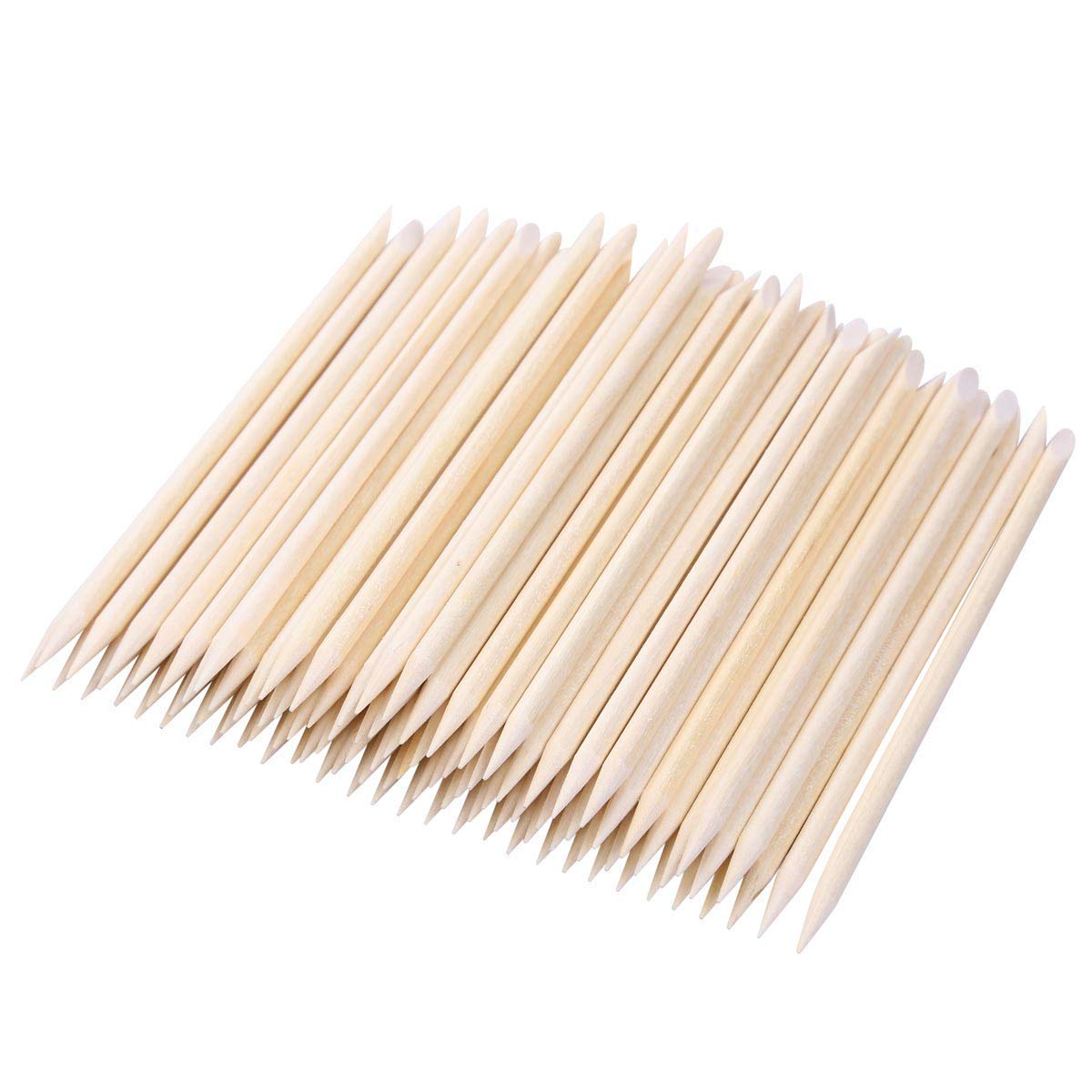 BTYMS 300 Count Orange Wood Stick 4.5 inch Cuticle Pusher Remover Orangewood Cuticle Sticks Nail Art Manicure Pedicure Sticks Or