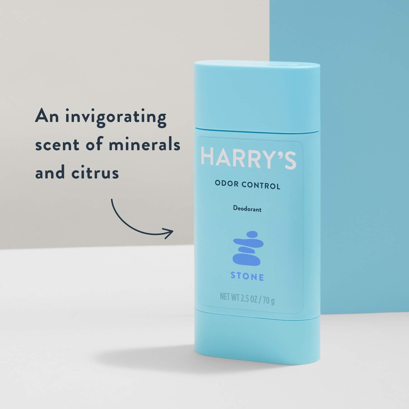 Harry's Men's Odor Control Deodorant, Aluminum-Free, Stone, 2.5 Oz, 3 Count (pack of 1)