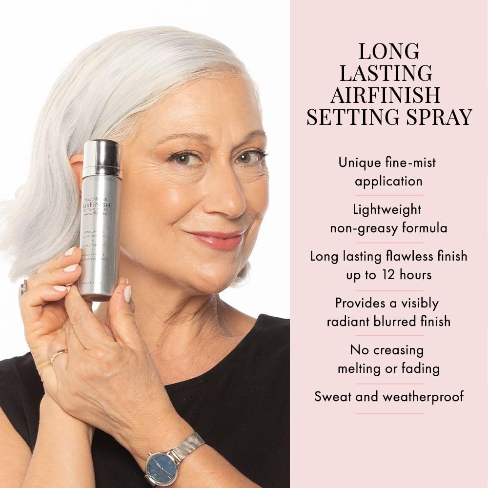 Jerome Alexander Magicminerals Airfinish Setting Spray, Long-Lasting Finishing Spray, Weightless-Feel, Flawless, Matte Coverage