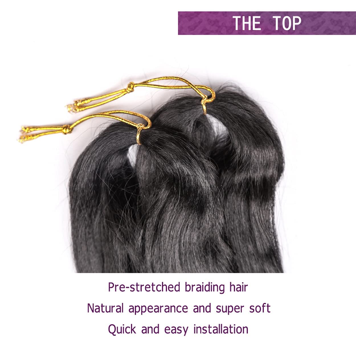 Amir Hair 8 Packs French Curly Braiding Hair 16 Inch Loose Wave Braiding Hair Pre Stretched Synthetic Hair Extensions (1B#)
