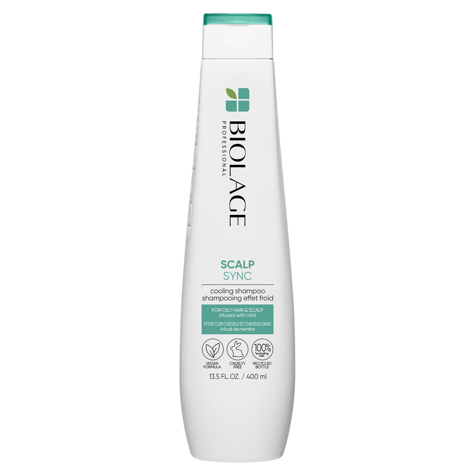 Biolage Cooling Mint Shampoo | Cleanses Excess Oil | For Oily Hair | Cool Sensation | Cruelty Free | Vegan | Salon Shampoo | 13.