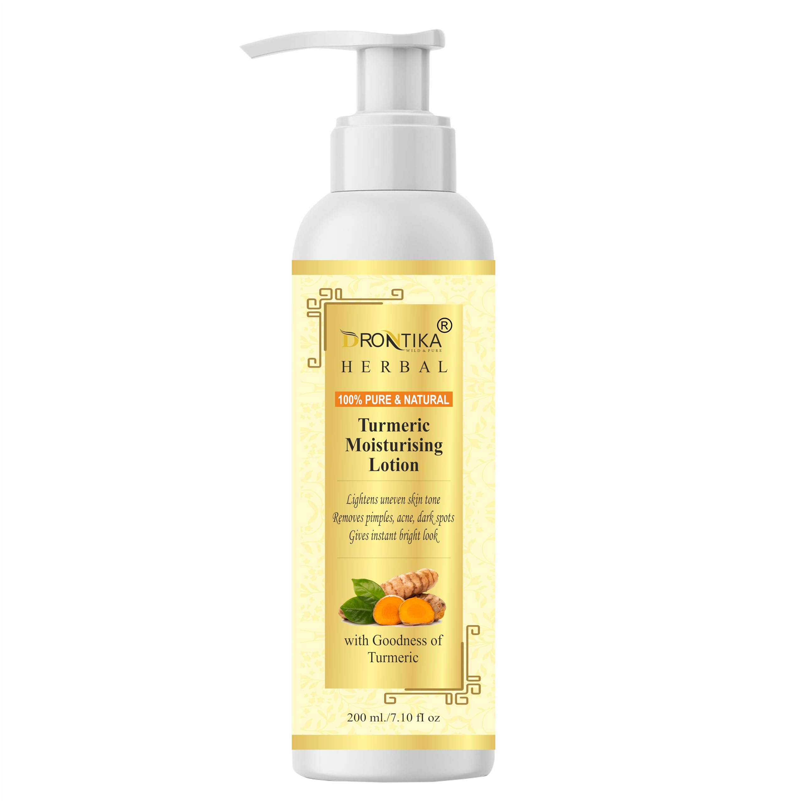 Drontika Wild & Pure Herbal Turmeric Moisturizing Ubtan Sunscreen Body Lotion Spf 30 With Turmeric & Saffron For Glowing Skin 20