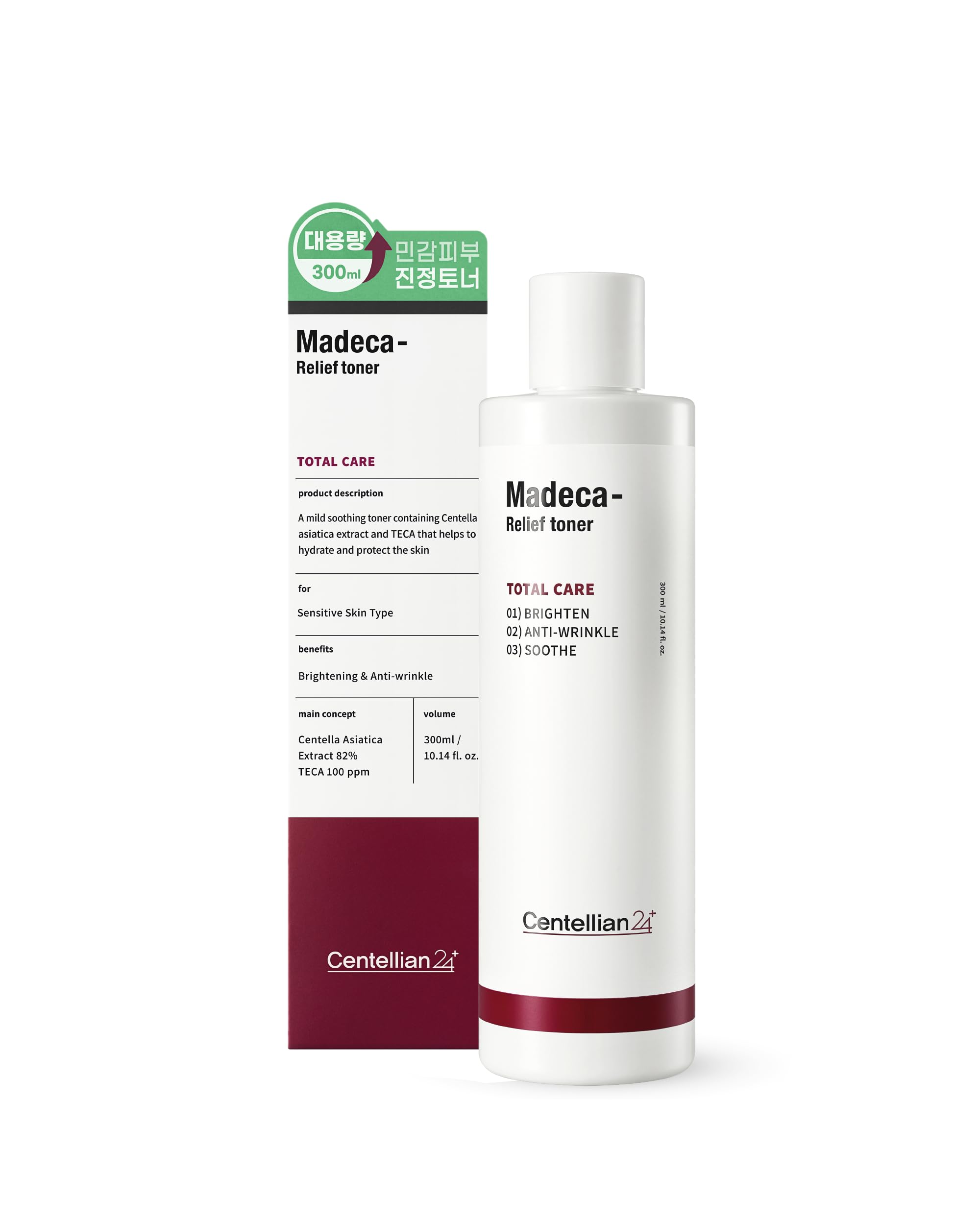 Centellian 24 Relief Toner - Korean Skin Care Wrinkle Facial Toner For Soothing With Teca, Centella Asiatica, Allantoin, Feverfe
