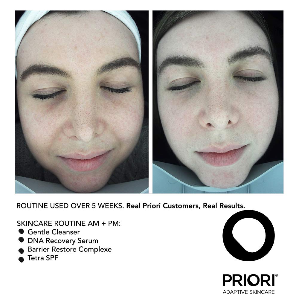 PRIORI Skincare Gentle Face Cleanser with Lactic Acid, Vitamins A, C, E Intense Hydration Light Exfoliation Women and Men All Sk