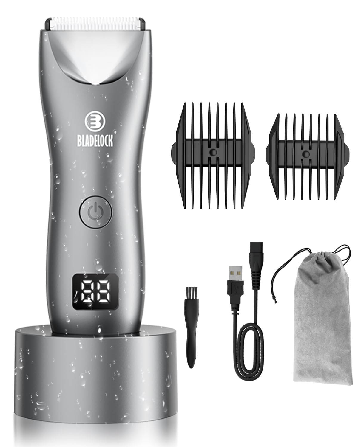 Enssu Body Hair Trimmer For Men With Light, Ball Trimmer Men Waterproof, Pubic Groin Hair Trimmer For Men Rechargeable Body Groo