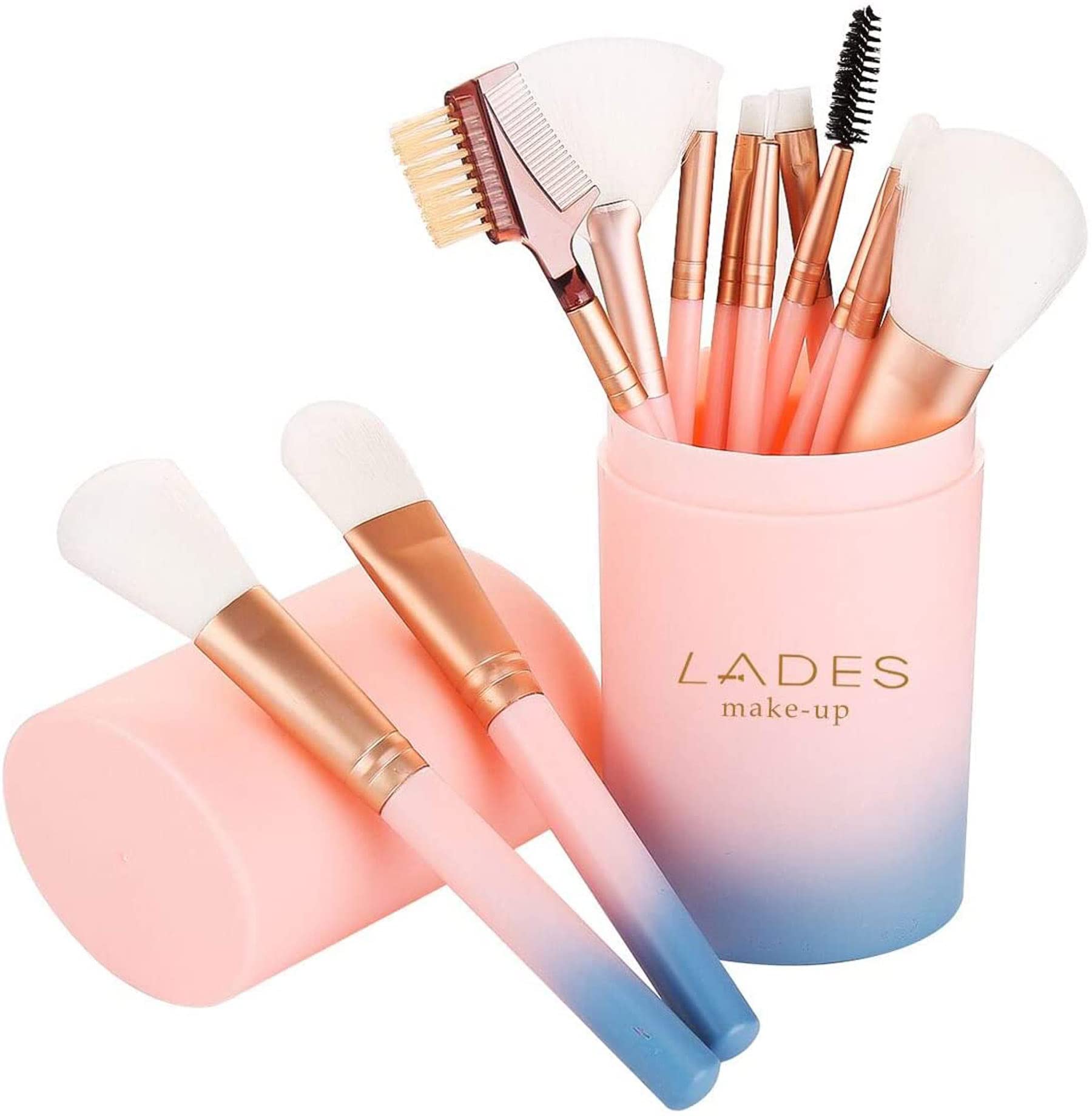Makeup Brushes - 12 Pcs Makeup Brush Sets For Foundation Eyeshadow Eyebrow Eyeliner Blush Powder Concealer Contour Shadows With