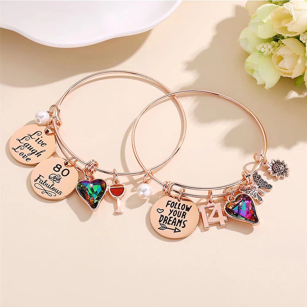 Ursteel Birthday Gifts for 10 Year Old Girls, 10th Birthday Gifts for Daughter Granddaughter Niece Cousin Birthday Bracelets Gir