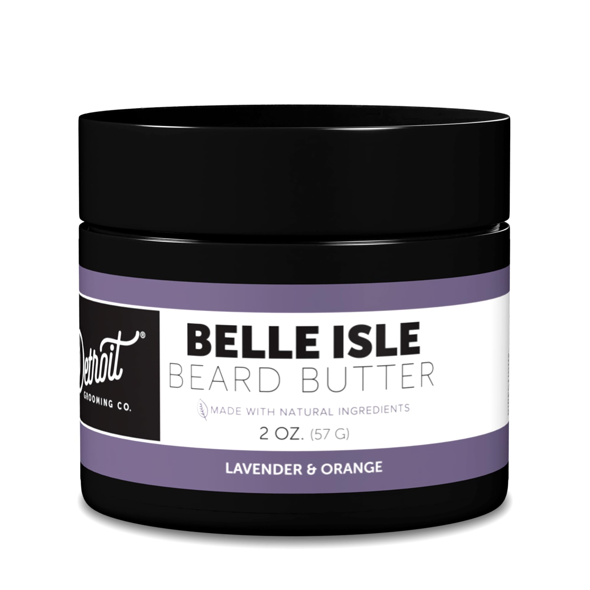 Detroit Grooming Co. Beard Butter - All-Natural, Deeply Hydrating With Safflower Oil & Shea Butter - Belle Isle (Lavender & Oran