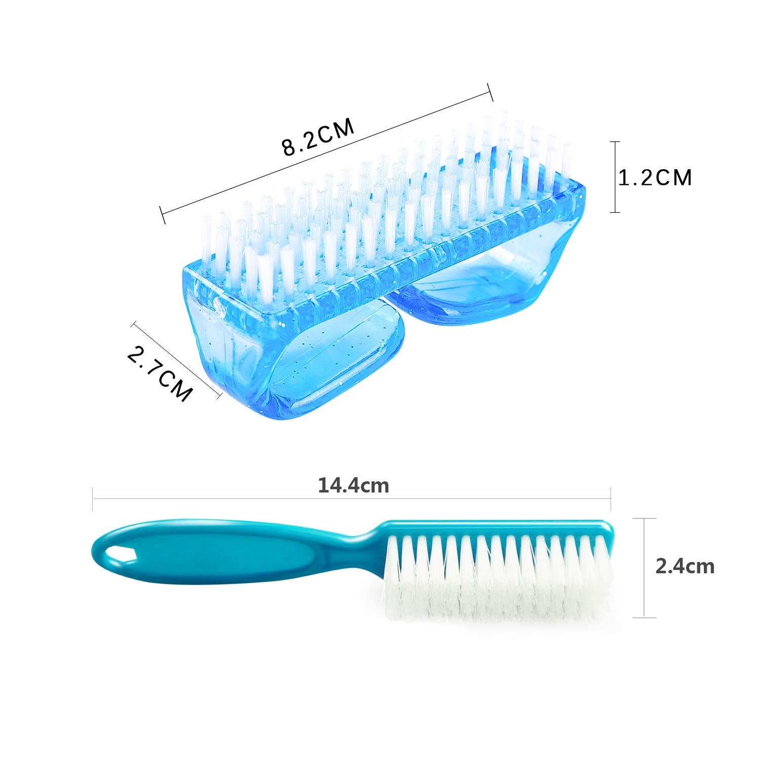 6 Pack Handle Grip Nail Cleaning Brush, Qeedy Fingernail Brush Cleaner Scrub Brush Kit For Toes Shower And Women & Men & Kids (C