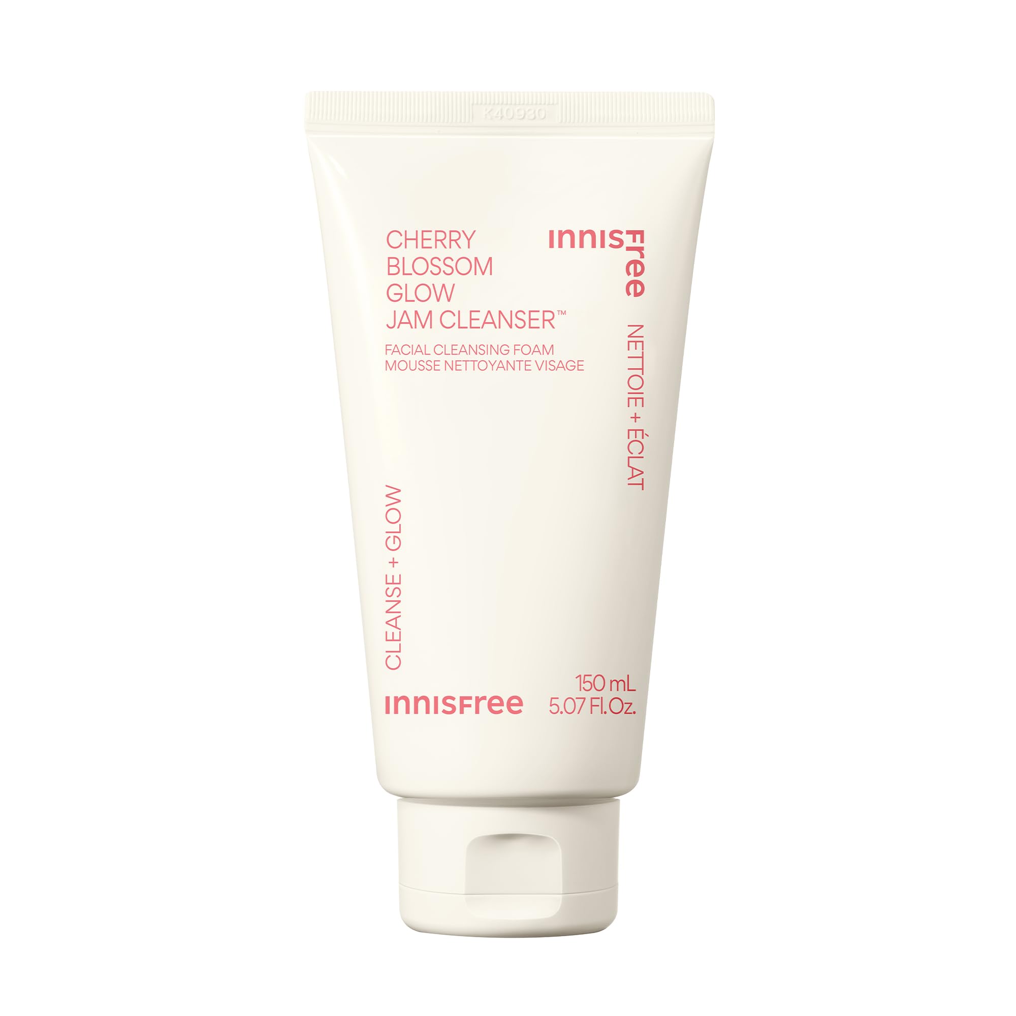 Innisfree Cherry Blossom Glow Jam Cleanser, Sulfate Free, Korean Face Wash, Cleansing Foam For Glowing Glass Skin (Packaging May