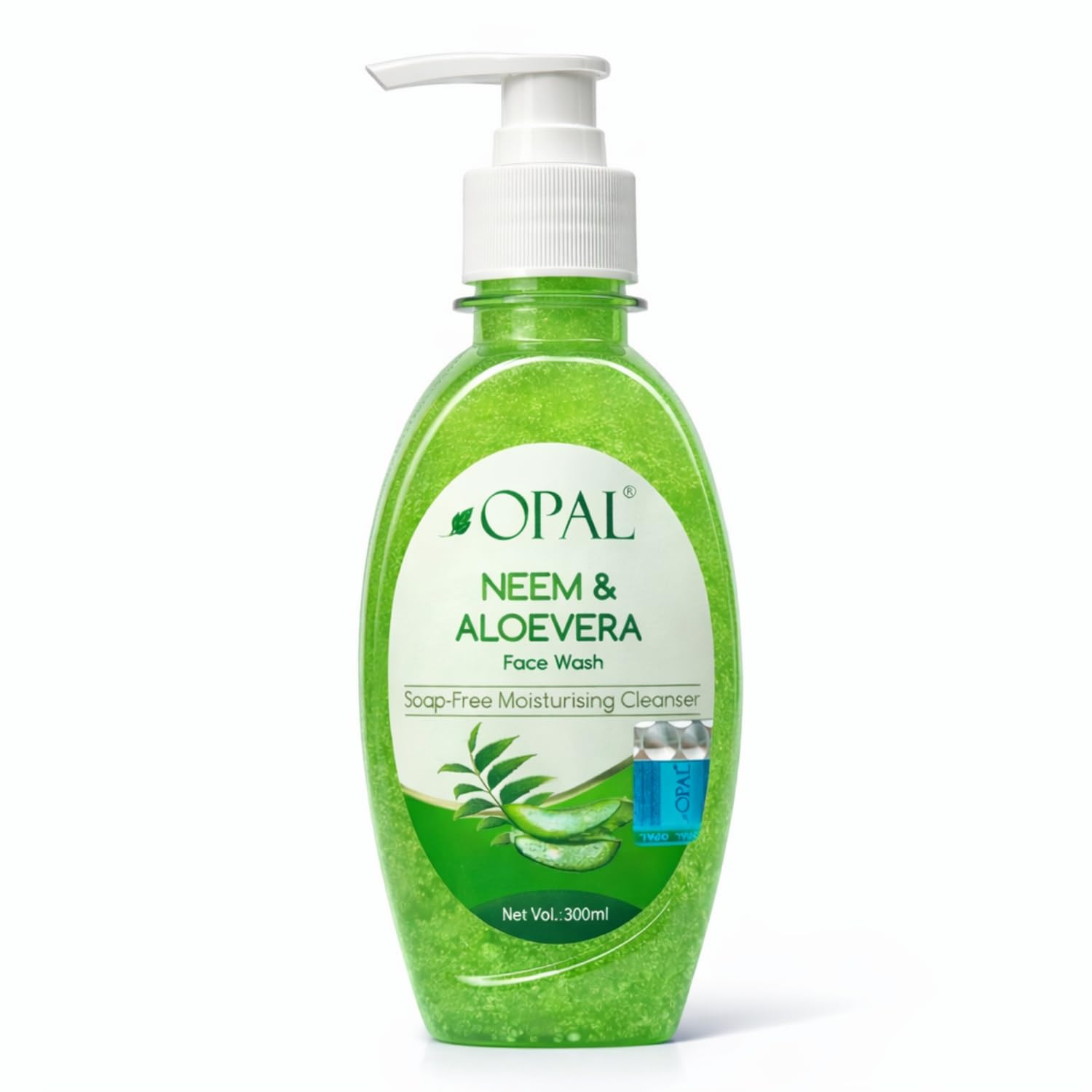 Opal Neem & Aloe Vera Face Wash 300Ml | Deep Cleansing Anti Acne & Pimple Control Face Wash For Men & Women | Removes Oil, Dirt 