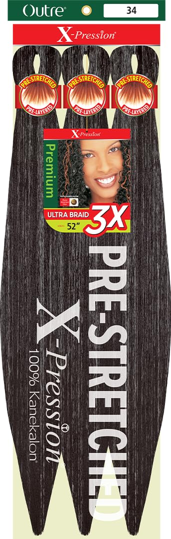[5 Pack Deal] Outre X-Pression Braid-Pre Stretched Braid 52'' 3X 5 Packs (34)