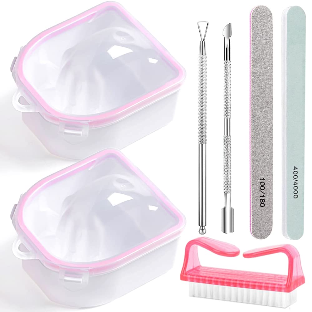 Nail Soaking Bowl, Gel Nail Polish Remover Kit, Manicure Bowl For Hand, Dip Powder Remover Tools, Nail Soak Off Bowl For Acrylic