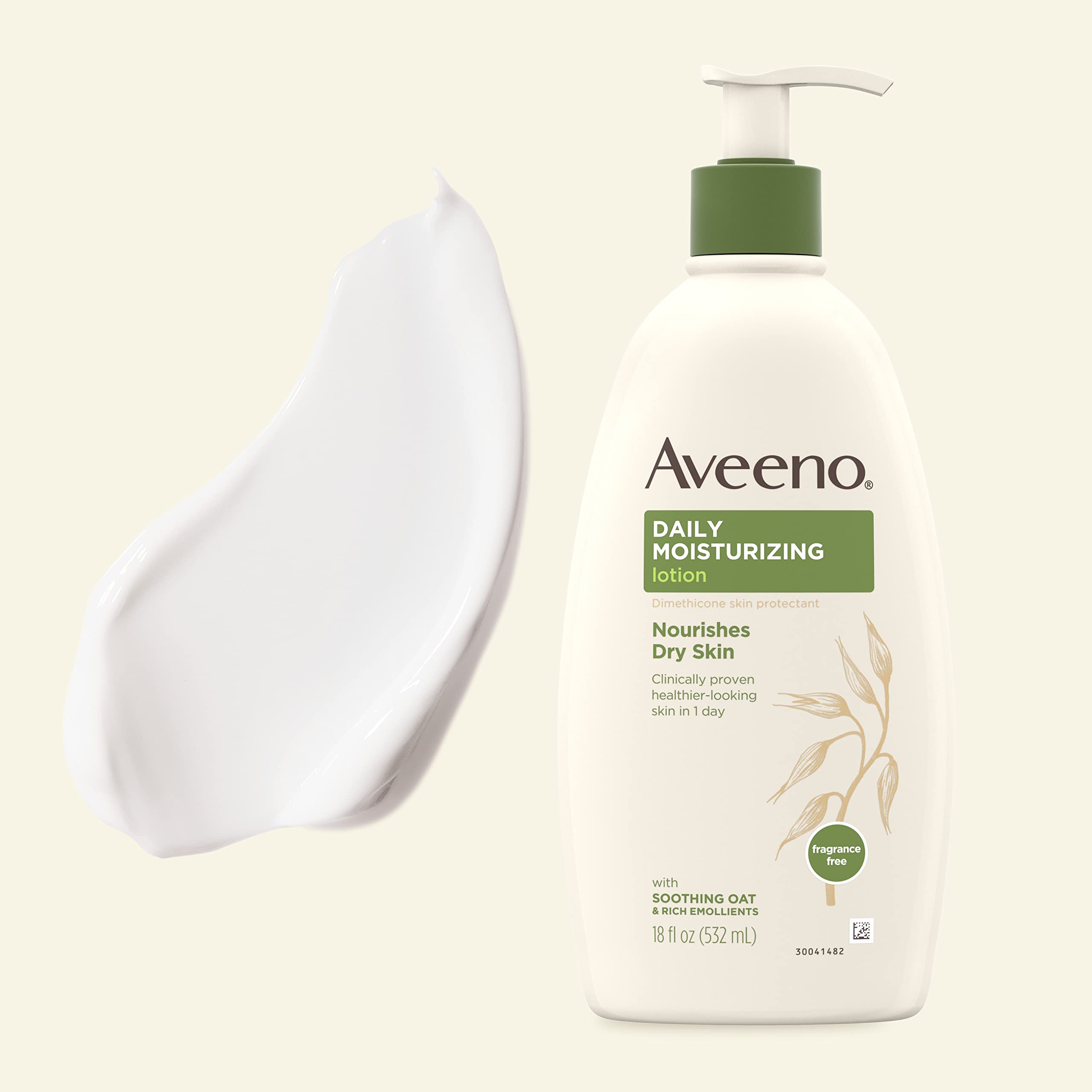 Aveeno Daily Moisturizing Body Lotion With Soothing Oat And Rich Emollients To Nourish Dry Skin, Fragrance-Free, 12 Fl Oz (Pack