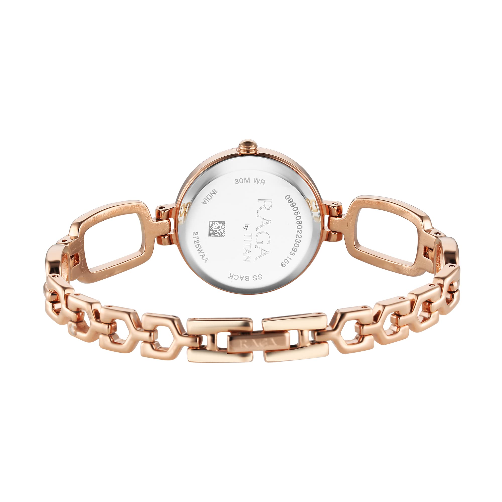 Titan Women Brass Analog Rose Gold Dial Casual Watch, Band Color-Gold