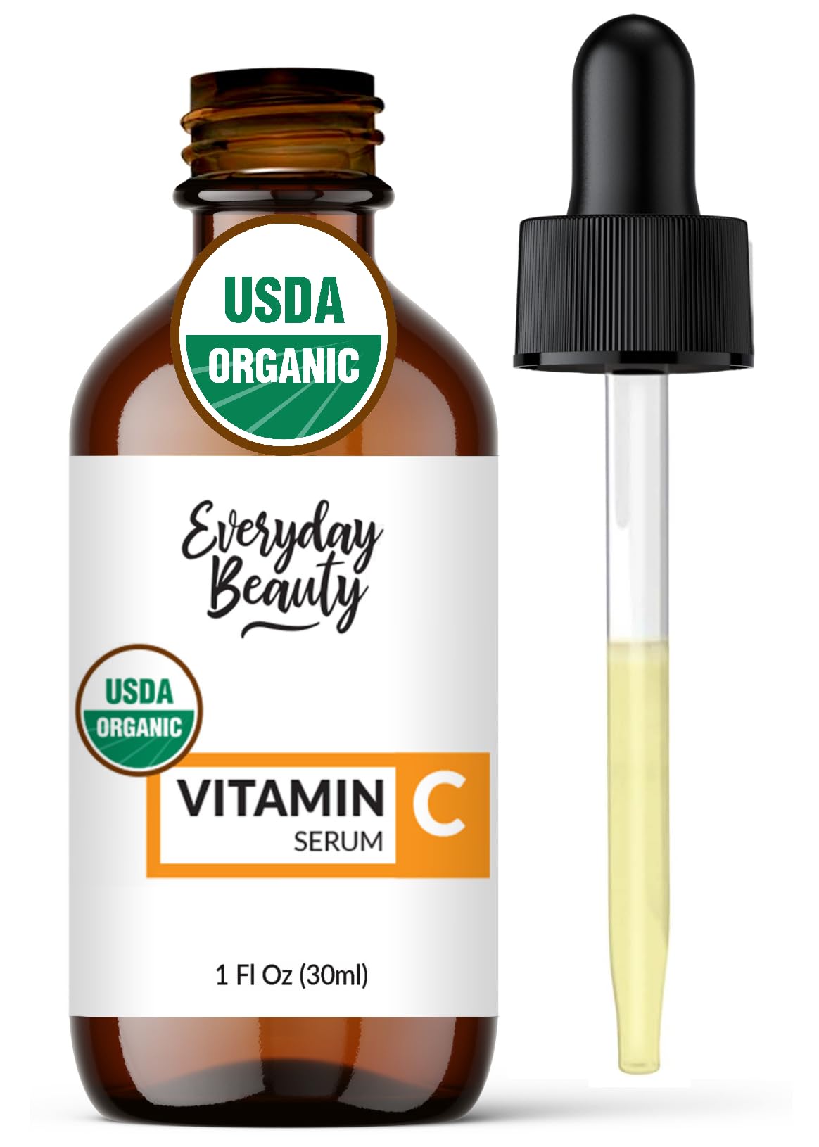 Organic Vitamin C Serum for Face - USDA Certified Facial Serum - Anti Aging For Fine Lines & Wrinkles - Potent Botanical Ingredi