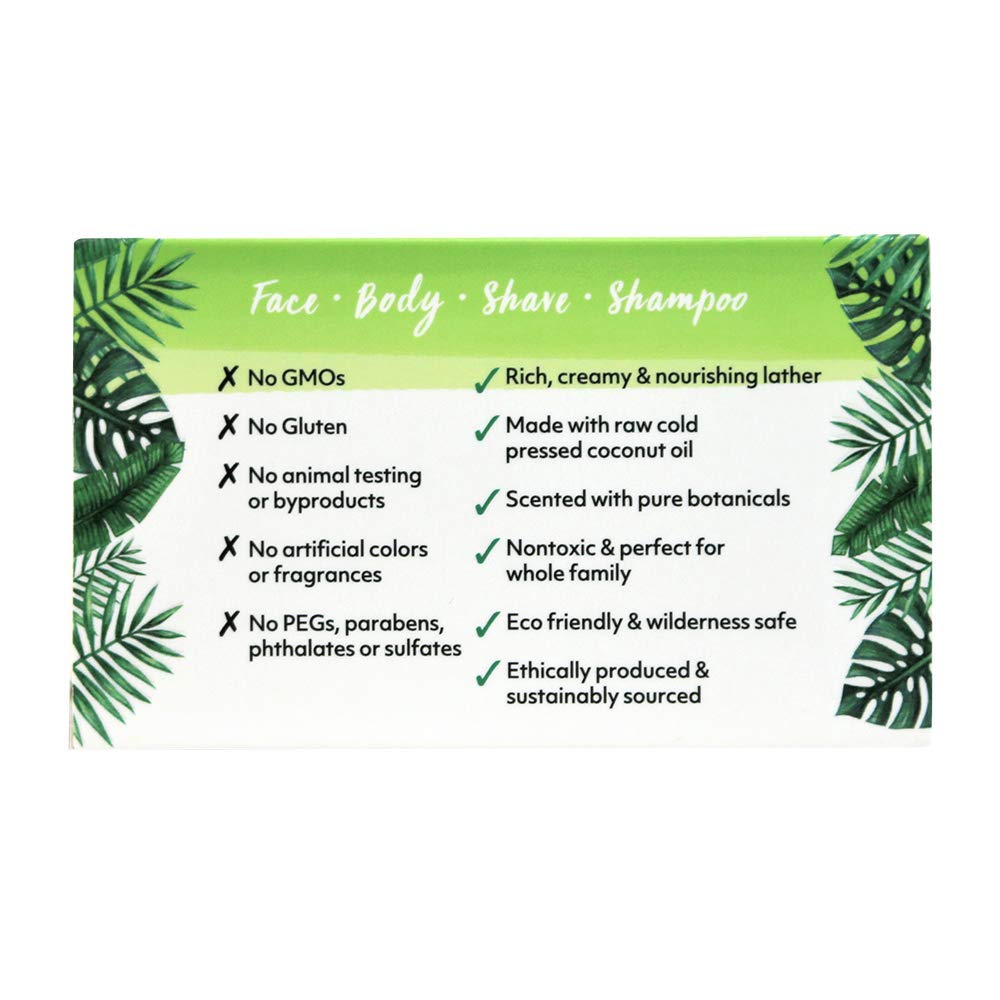 Coco Fiji Soap Bar for Face and Body Infused With Organic Coconut Oil, Coconut Lime, Essential Oil, Natural Soap for Moisturizin