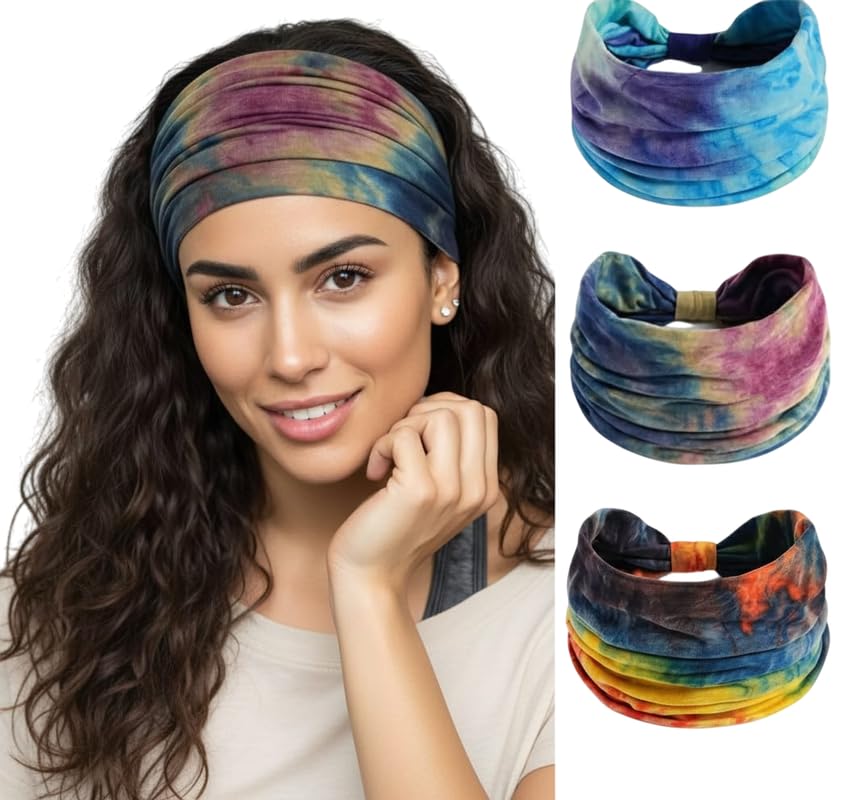 WomenS Summer Hairband Soft Stylish Polka Dot Knot Headband Polyester Lightweight Breathable Stretchy Head Wraps Earmuffs Summe