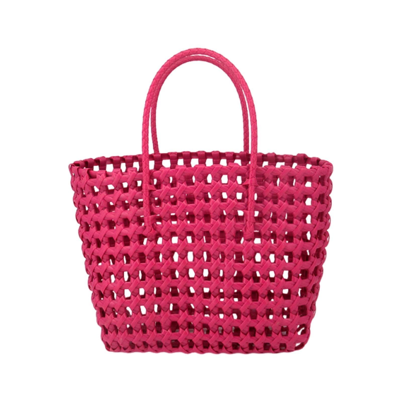 Enakshi WomenS Beach Tote Portable Trendy Shoulder Purse For Picnic Vacation Travel Rose Red|Clothing, Shoes & Accessories | Wo