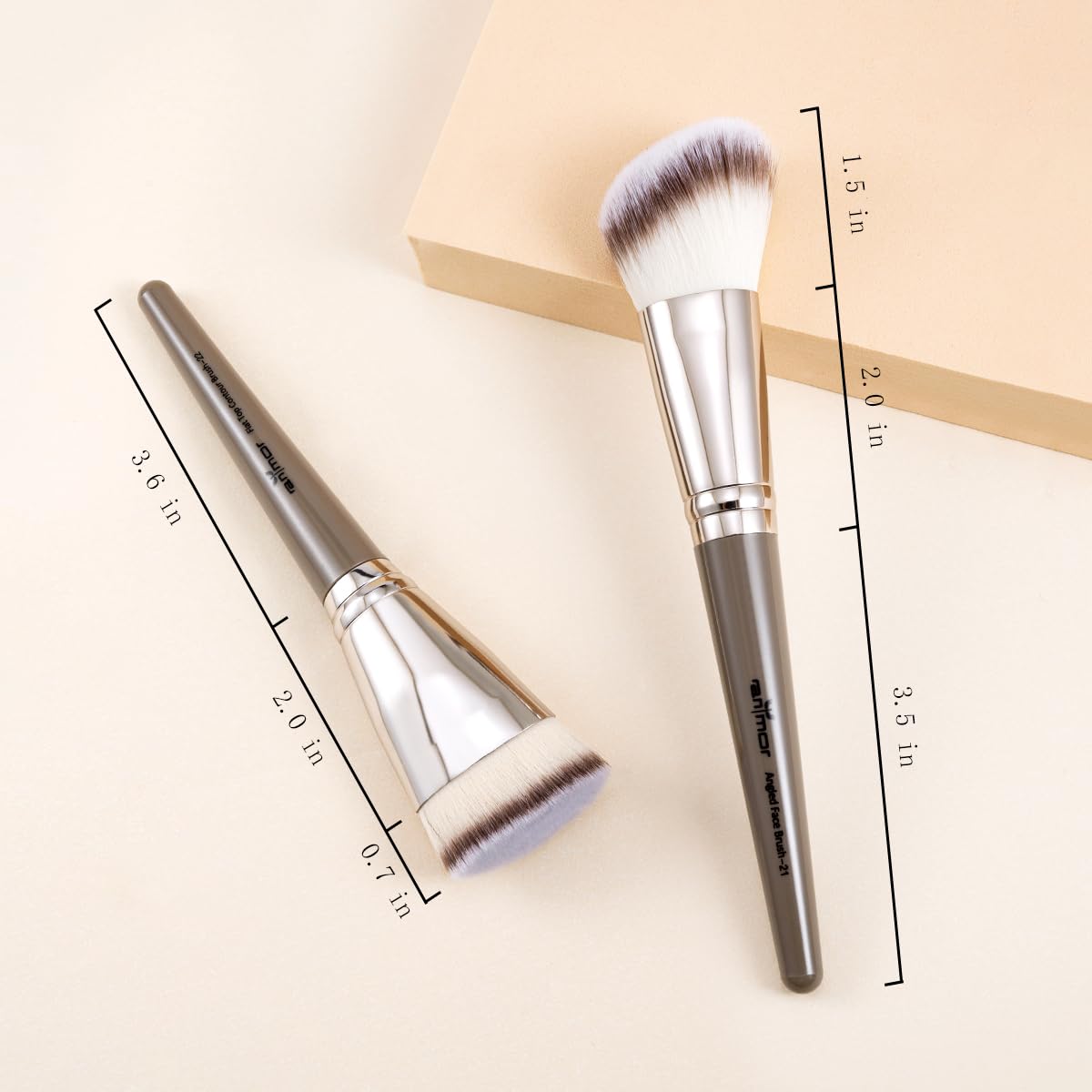 Contour Brush Set, Premium Contour Blush Bronzer Face Makeup Brush, Perfect For Cheek Forehead Jaw Nose Blending Contouring Deep