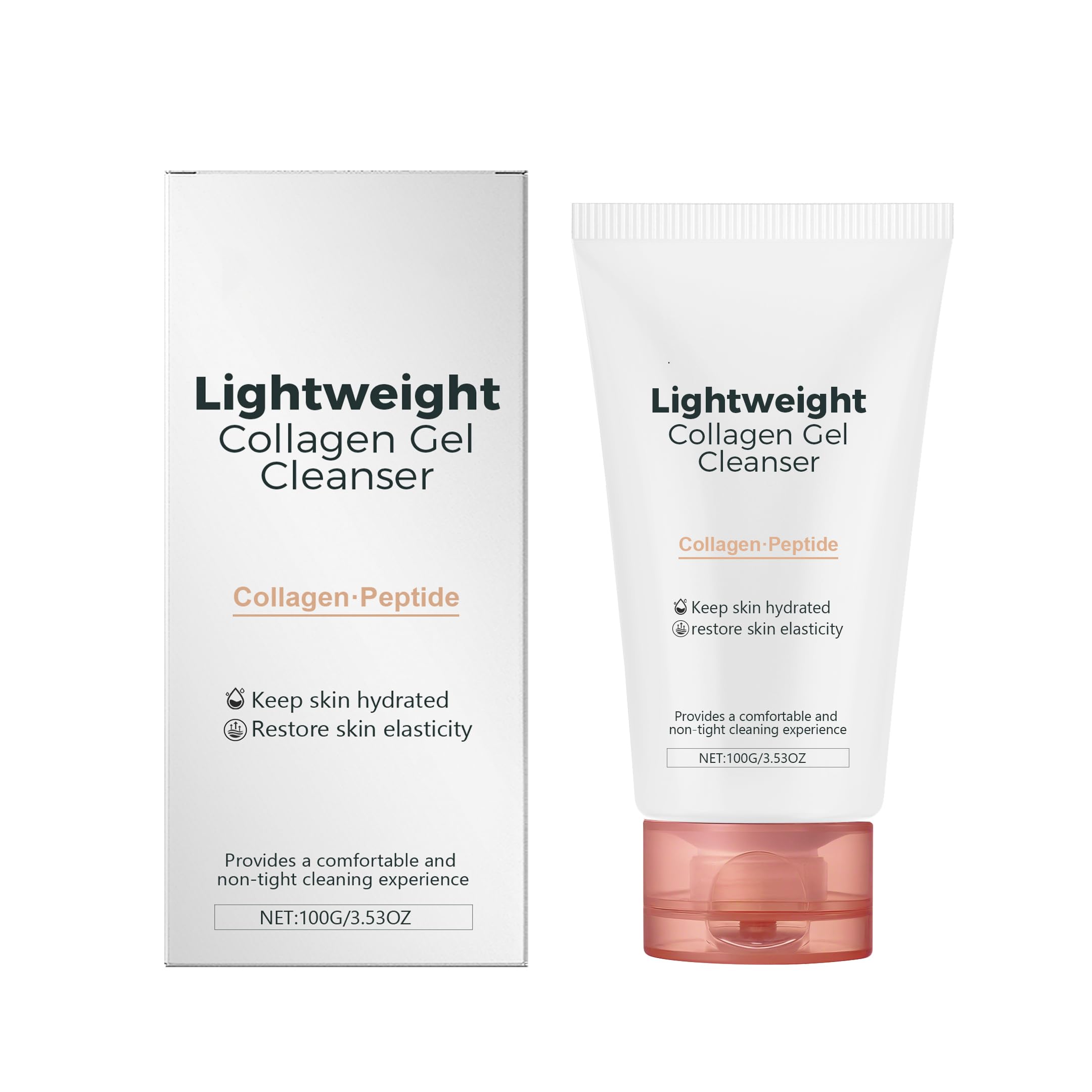 Collagen Peptide Gel Facial Cleanser, Gentle Hydrating Daily Face Wash