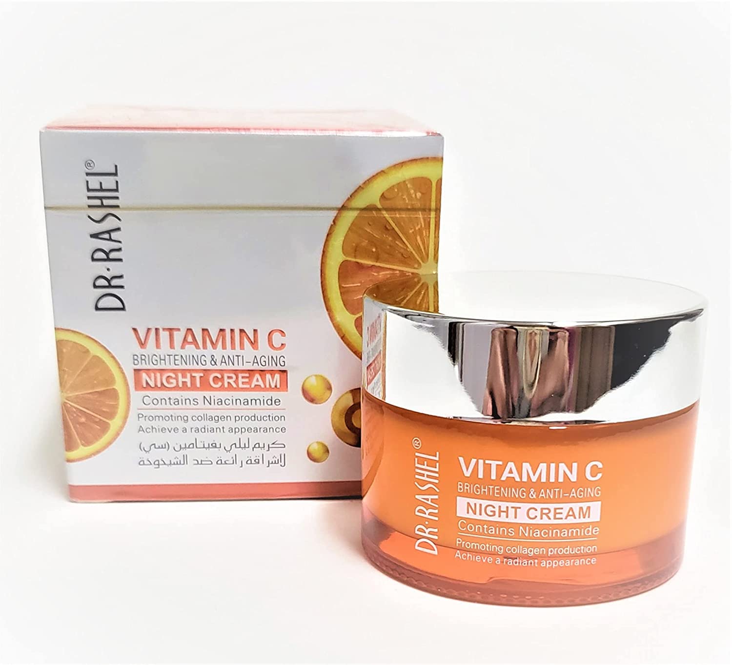 Dr Rashel Vitamin C Face Night Cream With Niacinamide and Collagen | Moisturizer | AntiAging | Lift & Firming Skin size 1.76 oz