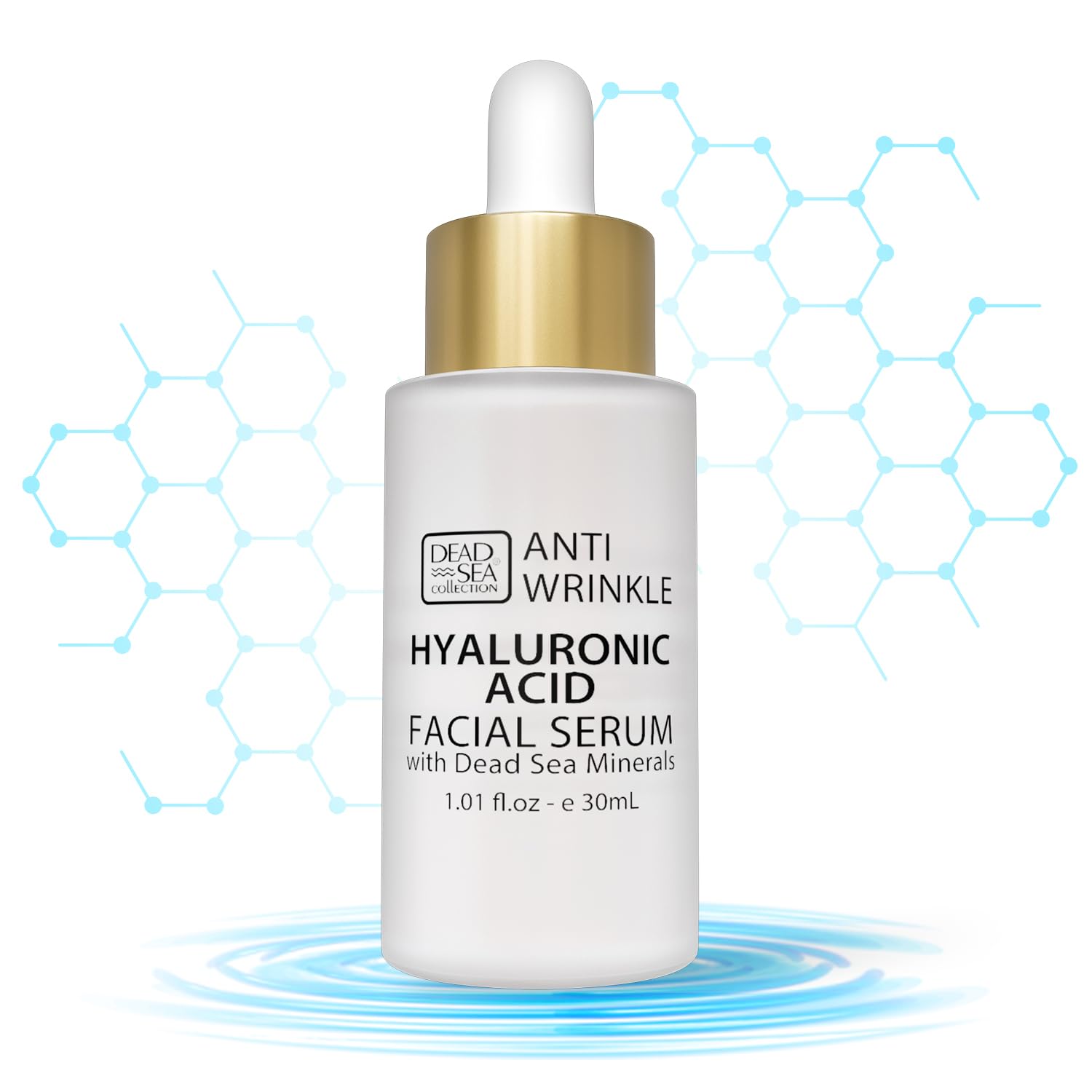 Dead Sea Collection Hyaluronic Acid Serum for Face  AntiWrinkle Hydration Facial Serum  Smooth and Moisturized Skin  Enriche