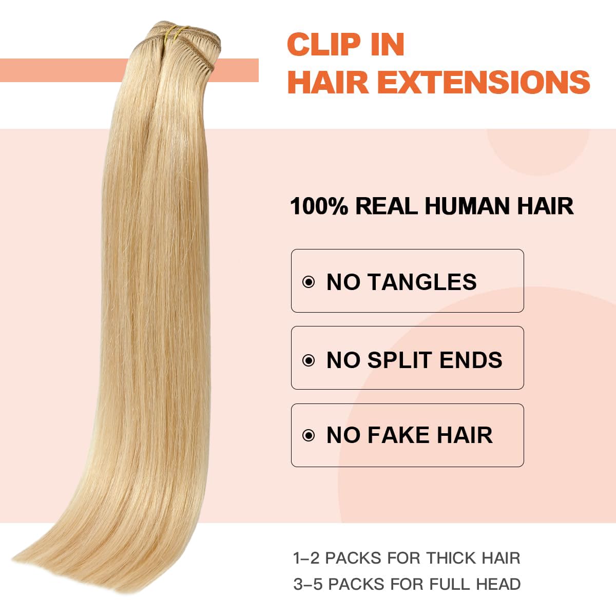 Ugotrays Light Honey Blonde Clip In Human Hair Extensions 70G 15Inch 7Pcs Straight 9A #27 Real Human Hair Clip Ins 16Clips For W