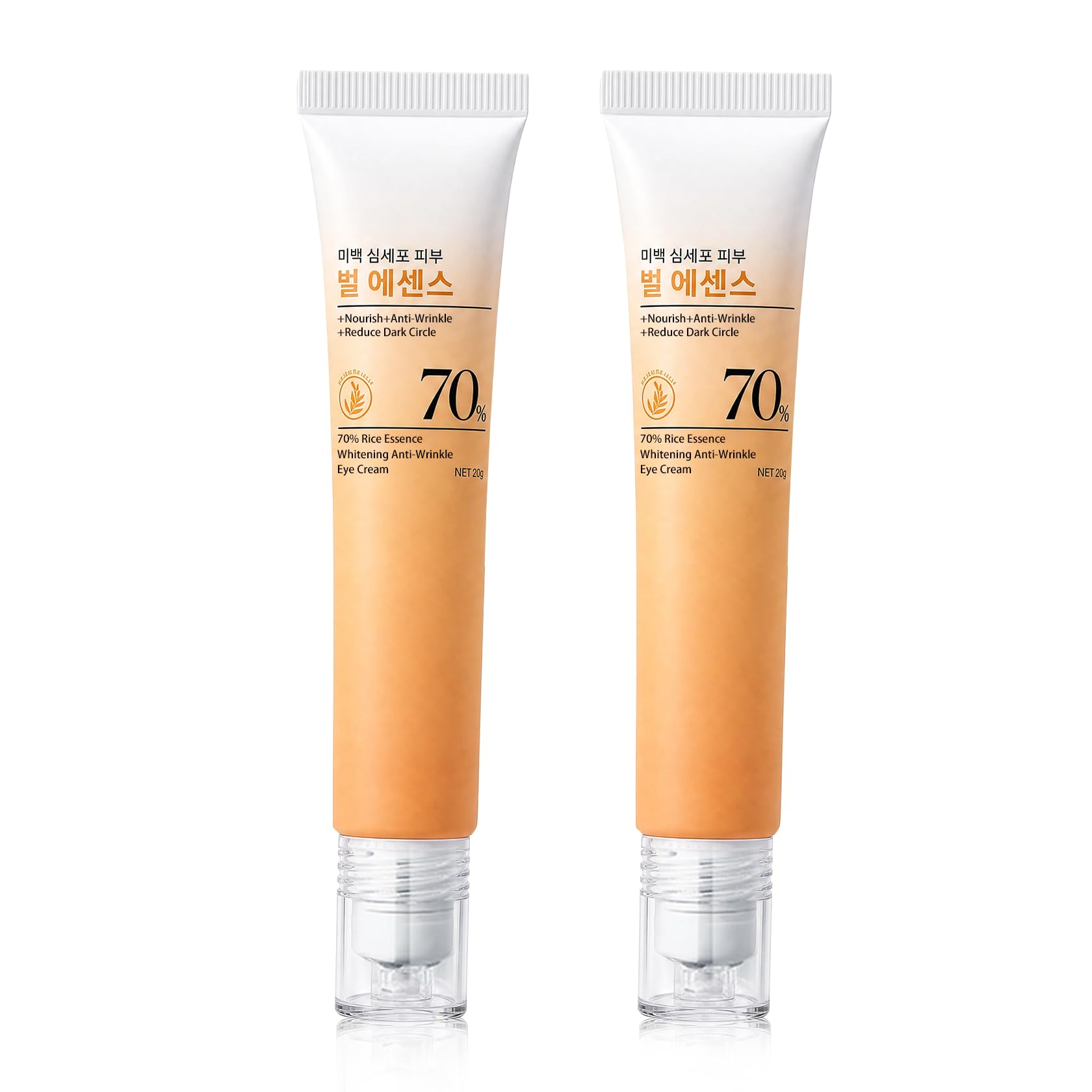 2 Pack RollOn Eye CreamUnder Eye Cream for Dark Circles,Puffiness&Bags,Fine LinesHydrating Eye SerumRice Bran Extract Firmin