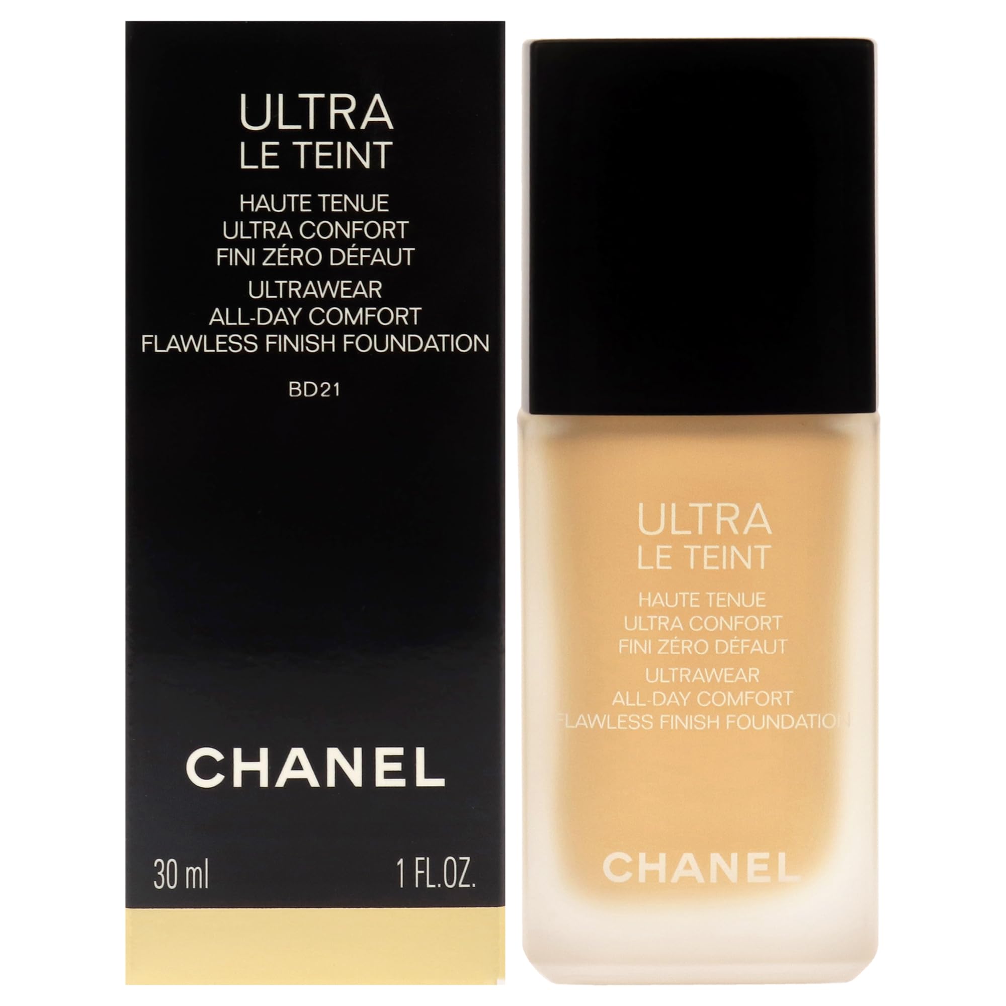 Ultra Le Teint Ultrawear Flawless Foundation - Bd21 Light Medium Golden By Chanel For Women - 1 Oz Foundation