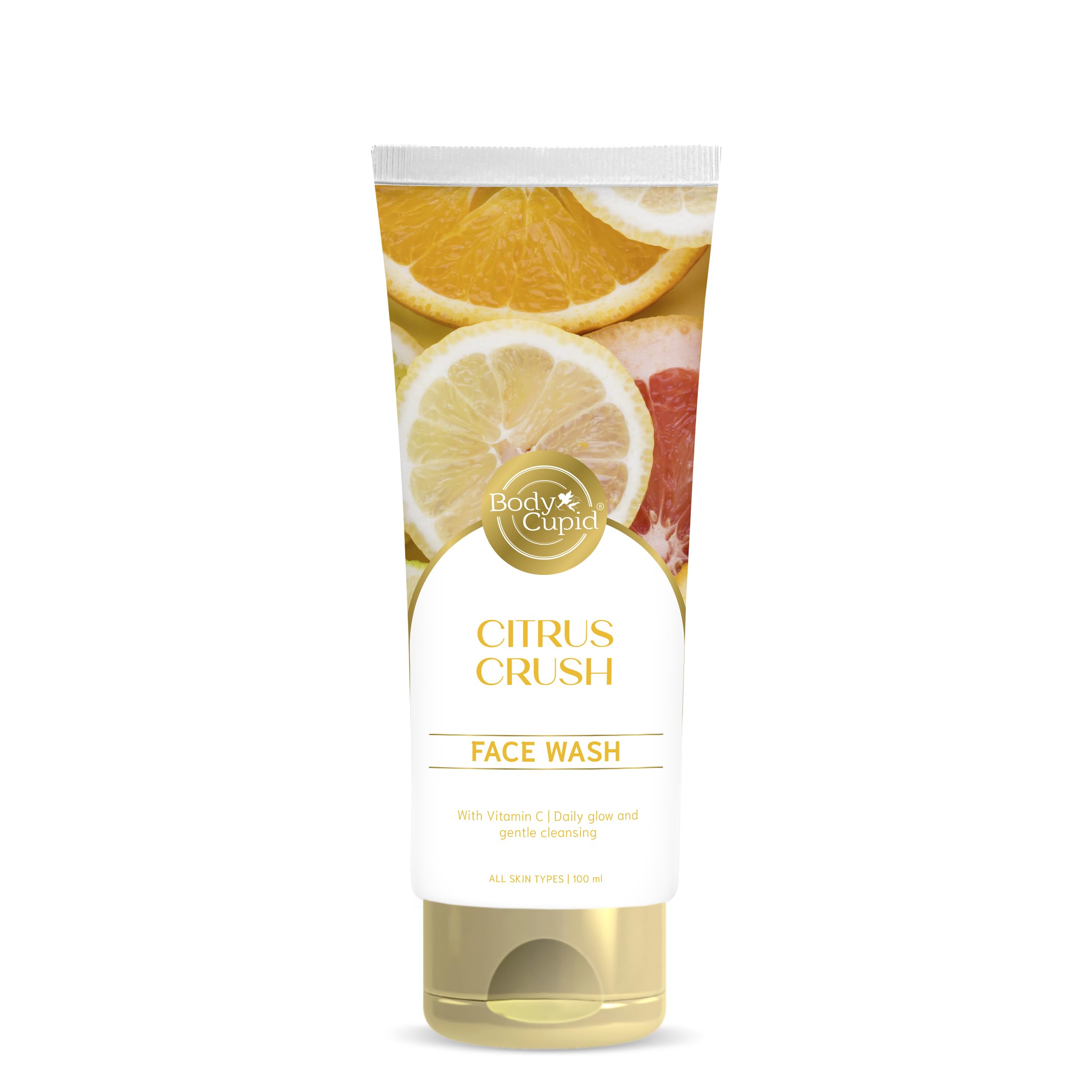 Body Cupid Citrus Crush Face Wash | Zesty Lemon Fragrance | Hydrating & Gentle Formula | 100Ml