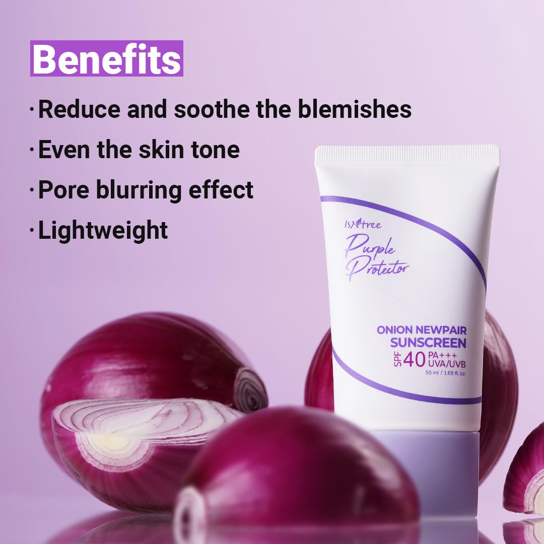 Isntree Onion Newpair Sunscreen 50Ml, 1.69 Fl.Oz | Spf 40 | Hydrating Sun Protector | Evens Skin Tone | Korean Skincare