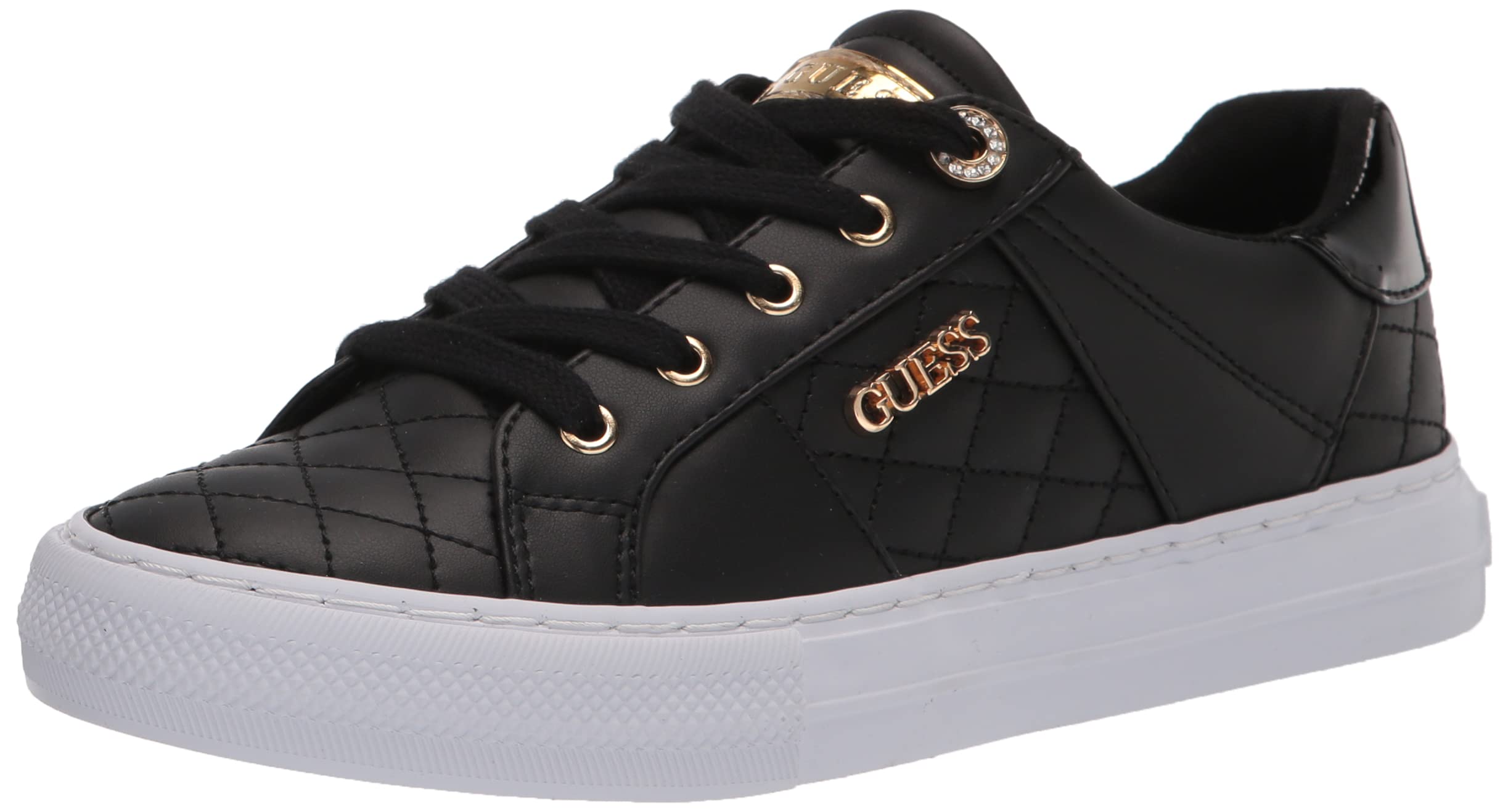 Guess Womens Loven Sneaker, Black 978, 6.5