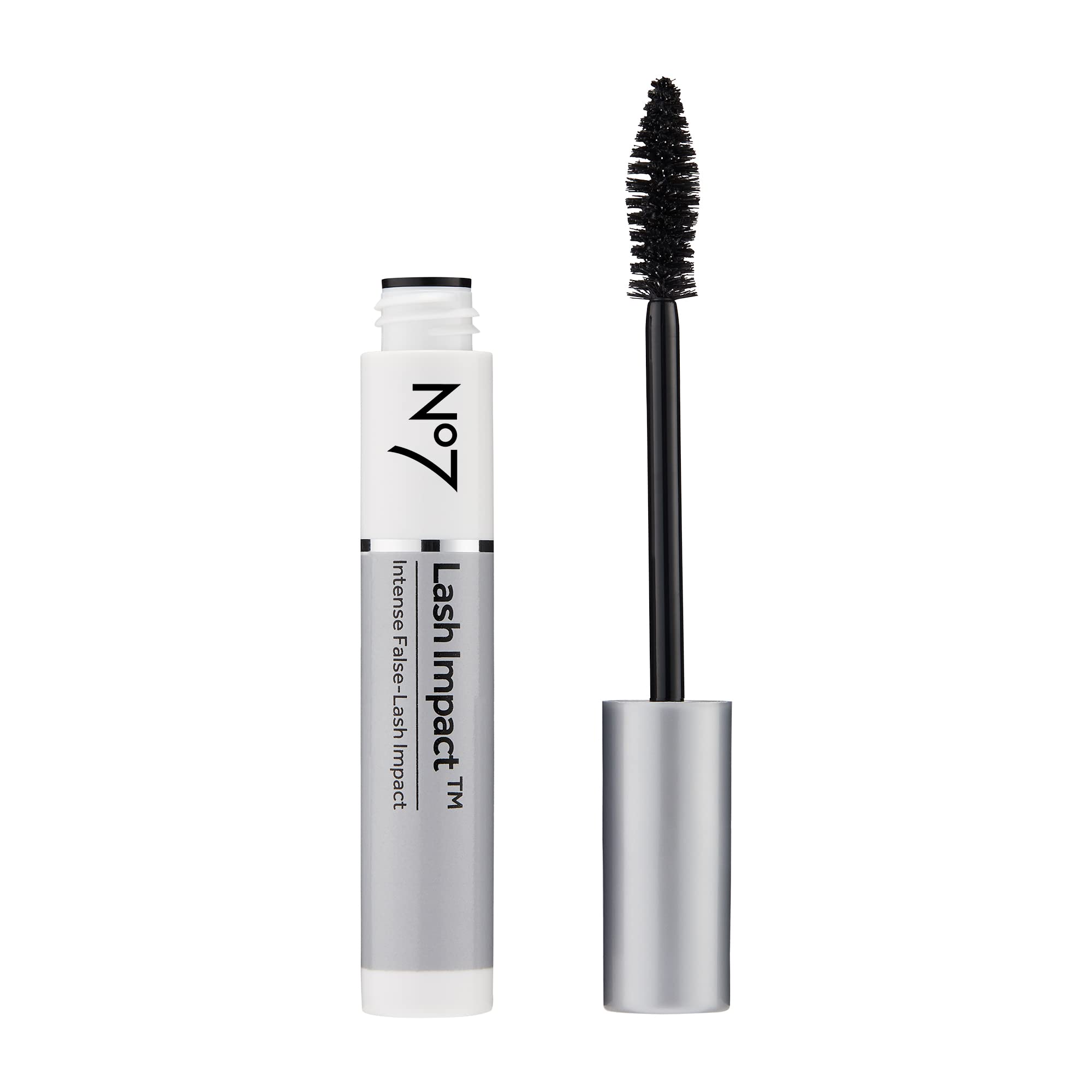 No7 Lash Impact Mascara - Black - Volumizing Mascara for False-Lash Effect - Smudge-Free Formula for Lengthening Lashes with Ove