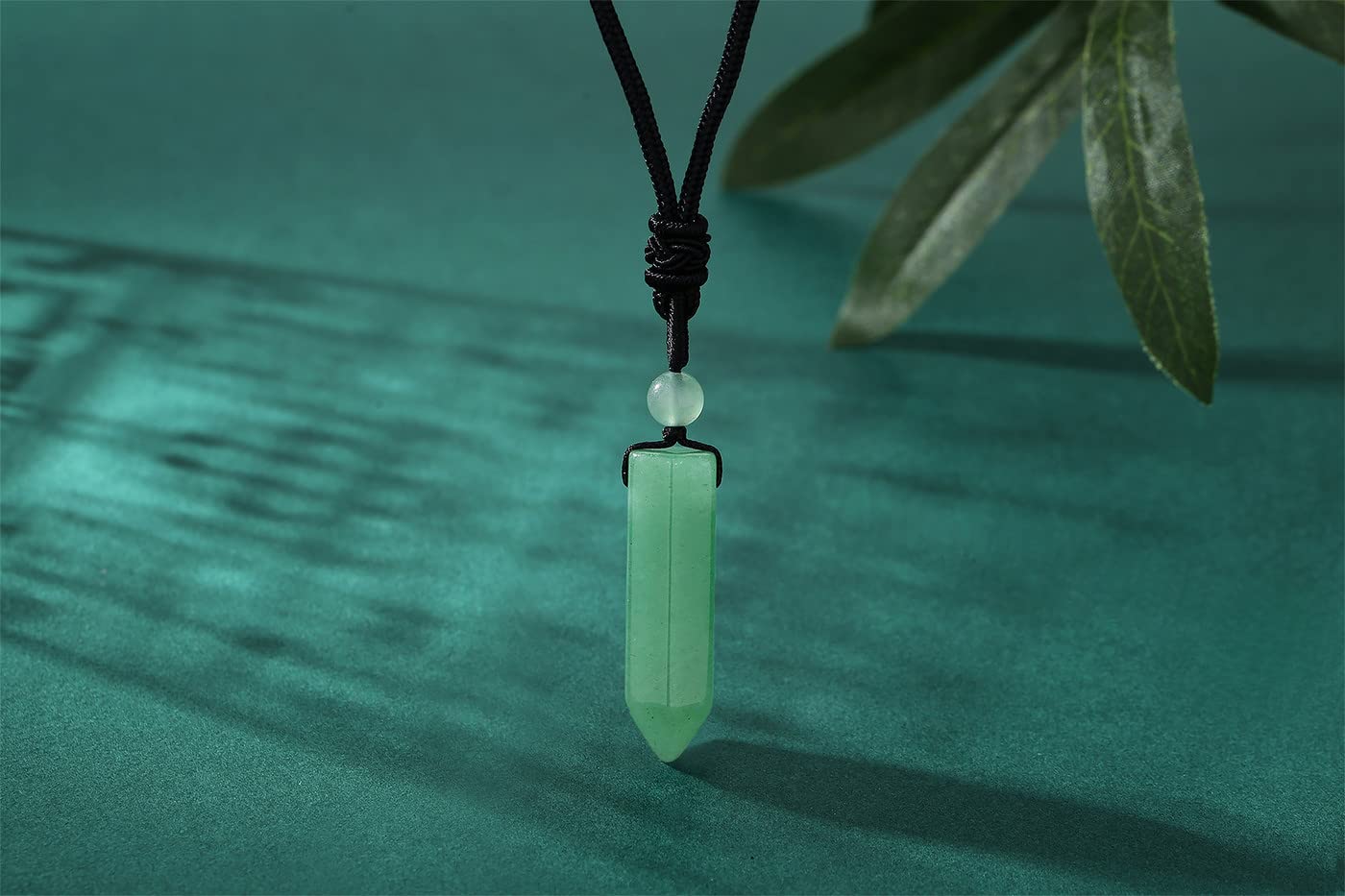 XIANNVXI Crystal Necklace for Men Women Adjustable Rope Hexagonal Point Healing Crystal Natural Stone Pendant Necklaces Gemstone