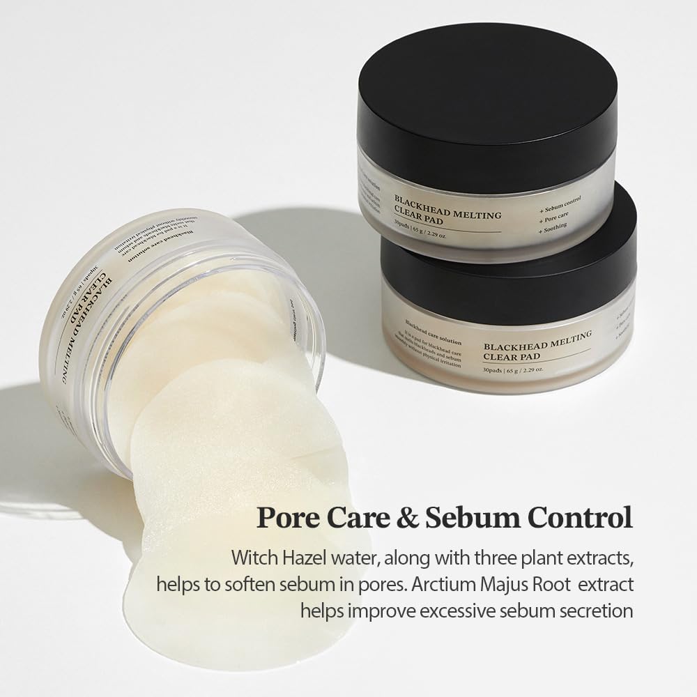 Sungboon Editor Blackhead Melting Clear Pad 65G(30 Counts) | Blackhead Remover Pad, Pore Minimizing | Deep Cleansing & Pore Uncl