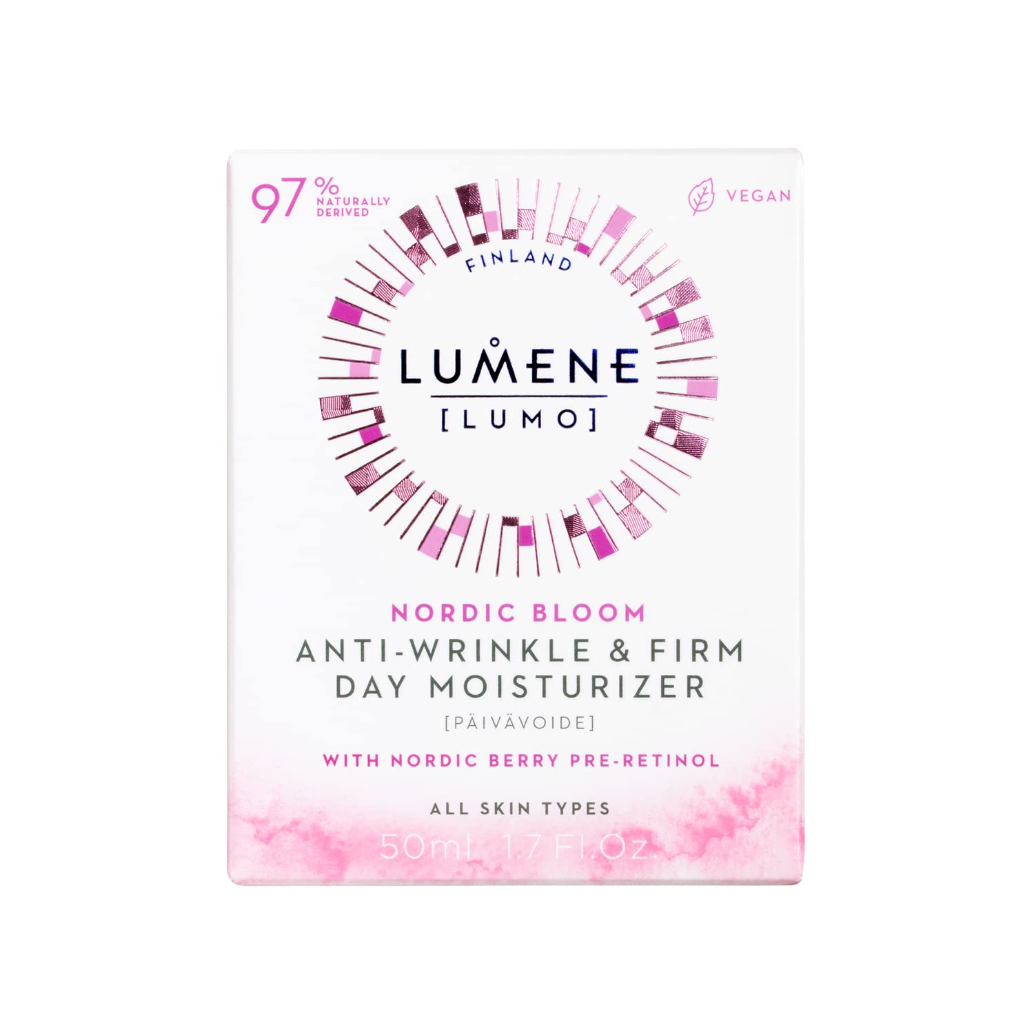 Lumene Nordic Bloom [Lumo] Anti-Wrinkle & Firm Day Moisturizer - Anti Aging Cream for Visibly Firm, Radiant & Smooth Skin - Form