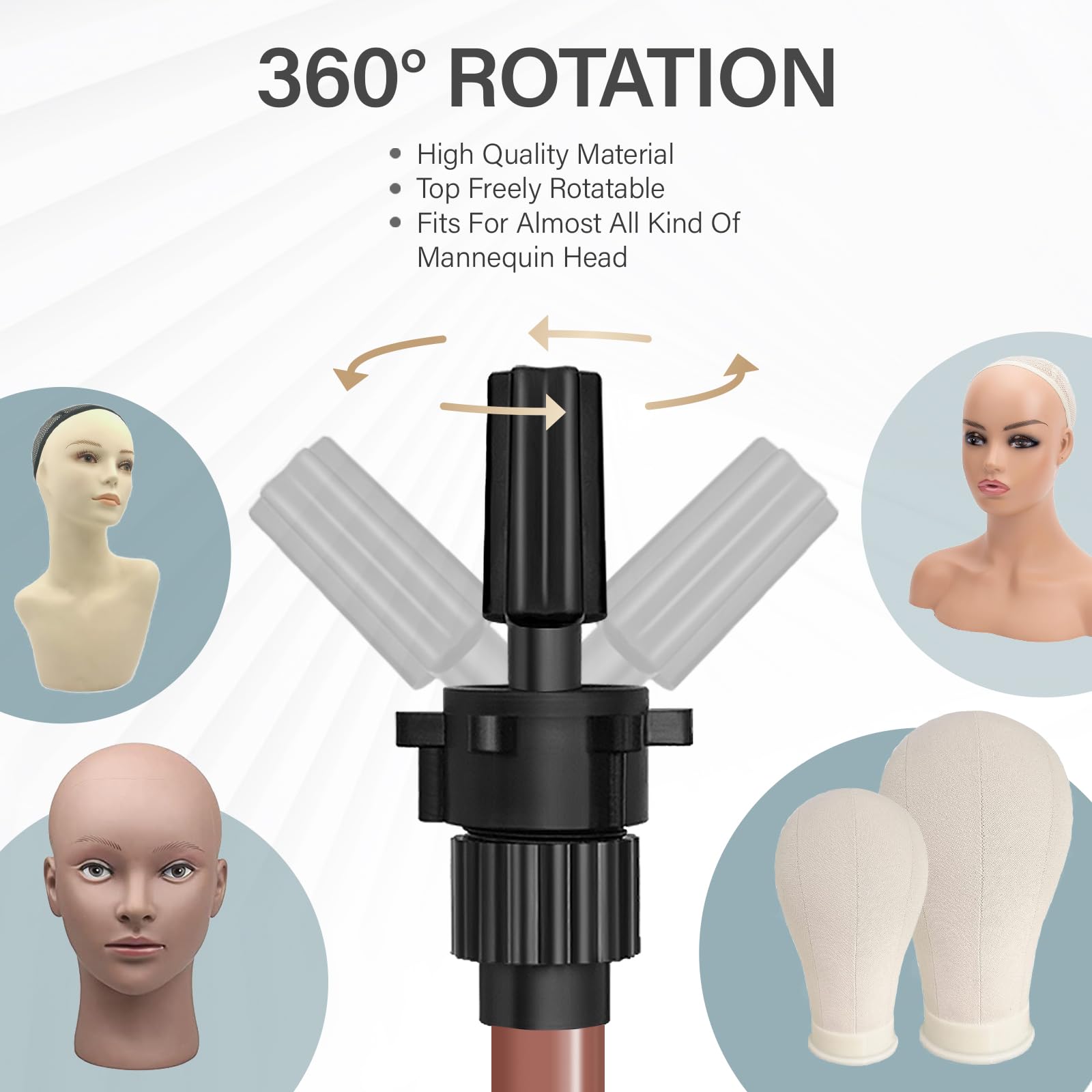Alileader 25 Inch Mannequin Head Stand Tripod For Mannequin Head Wig Stand Tripod Wig Head Stand For Training Heads And Canvas B