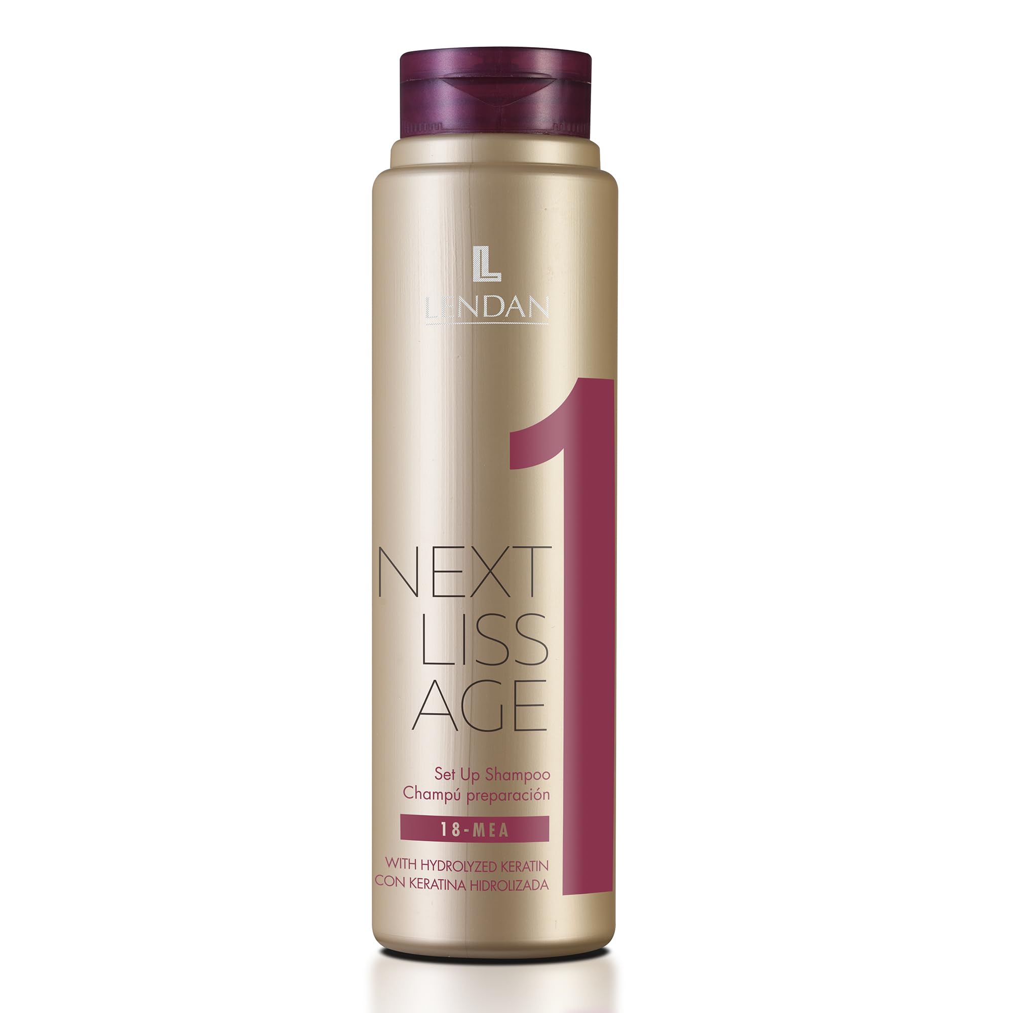 Lendan - Sulfate and Paraben-Free Shampoo - Next Liss Age 1-300 ml - Step 1 Maintenance Pack - Pre-Straightening Process Shampoo