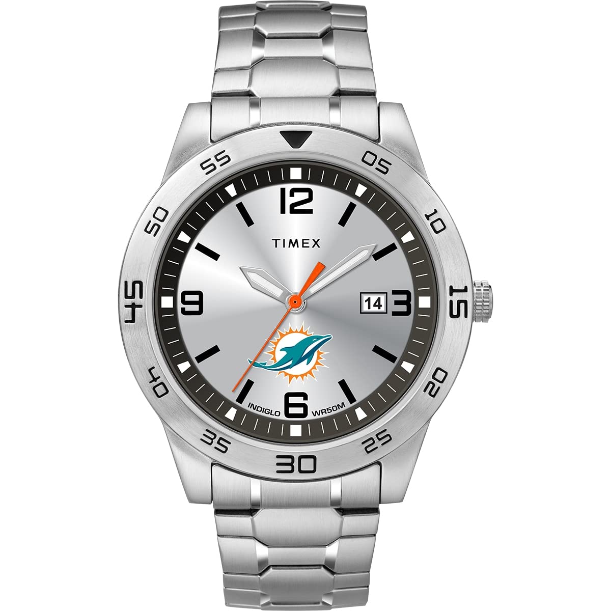 Timex Tribute Men's NFL Citation 42mm Watch - Miami Dolphins with Stainless Steel Expansion Band