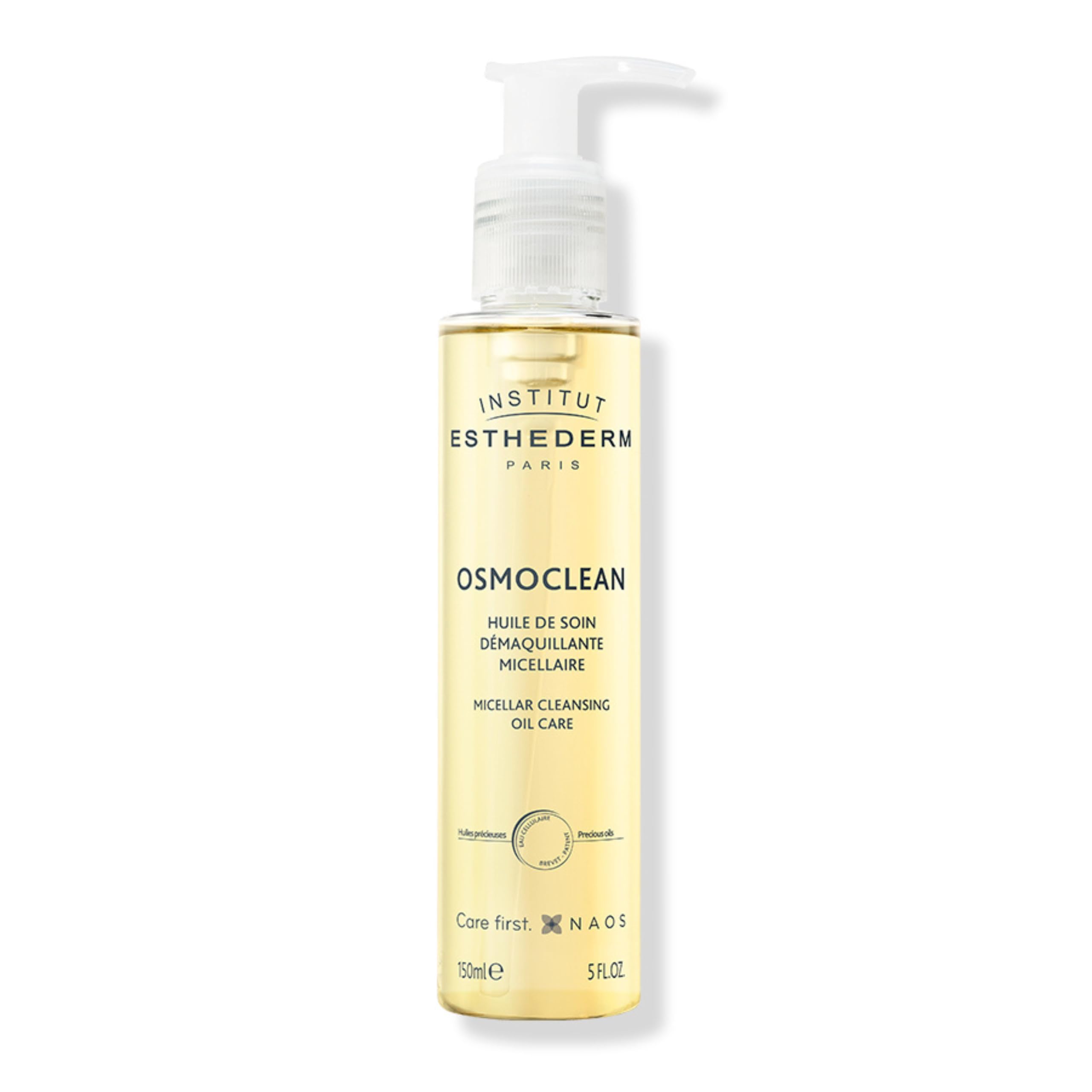 Institut Esthederm Micellar Cleansing Oil Care, Gentle Face Cleanser and Makeup Remover for All Skin Types, 150ml