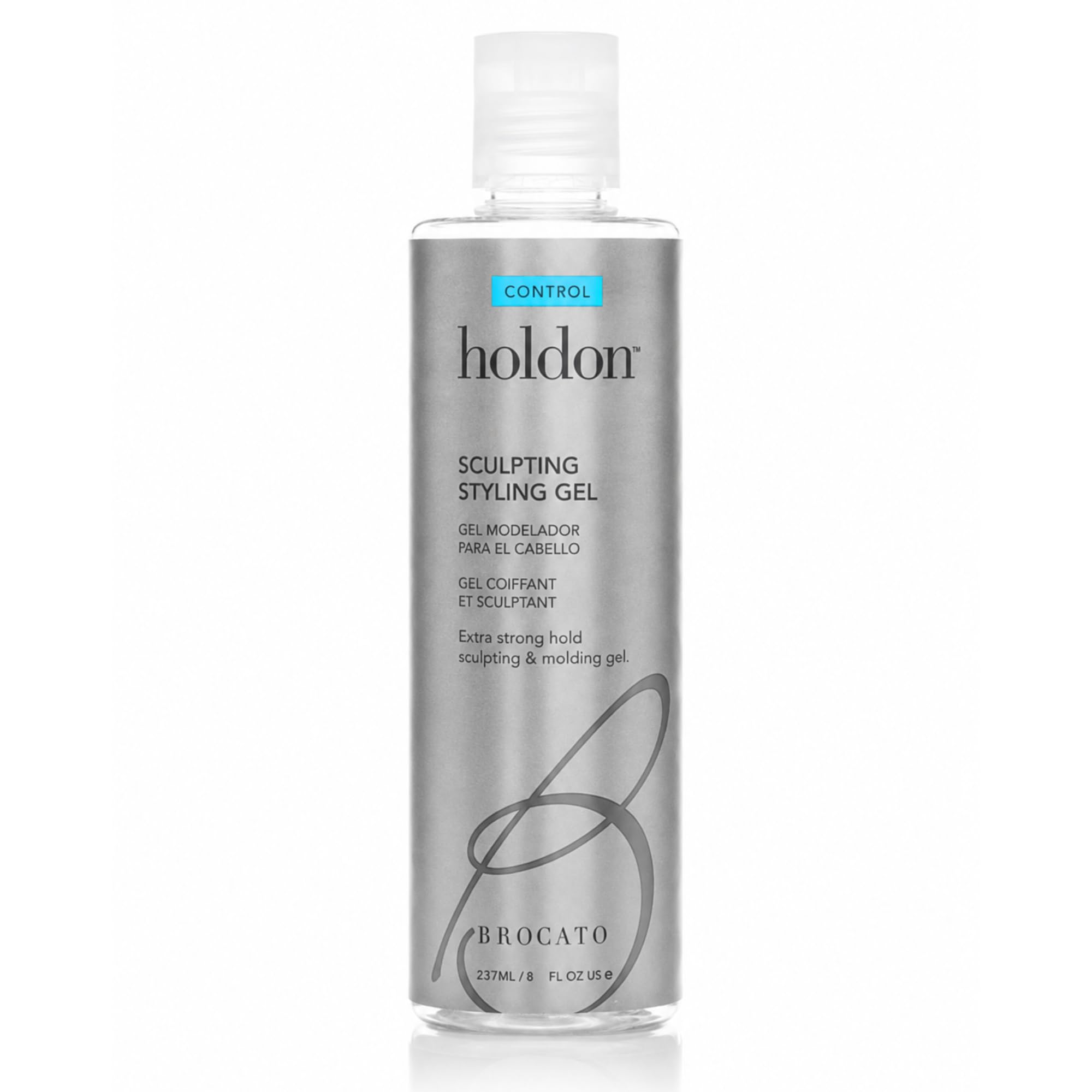 Brocato Holdon Control Sculpting Styling Gel, 8 Fl Oz, Extra Strong Hold