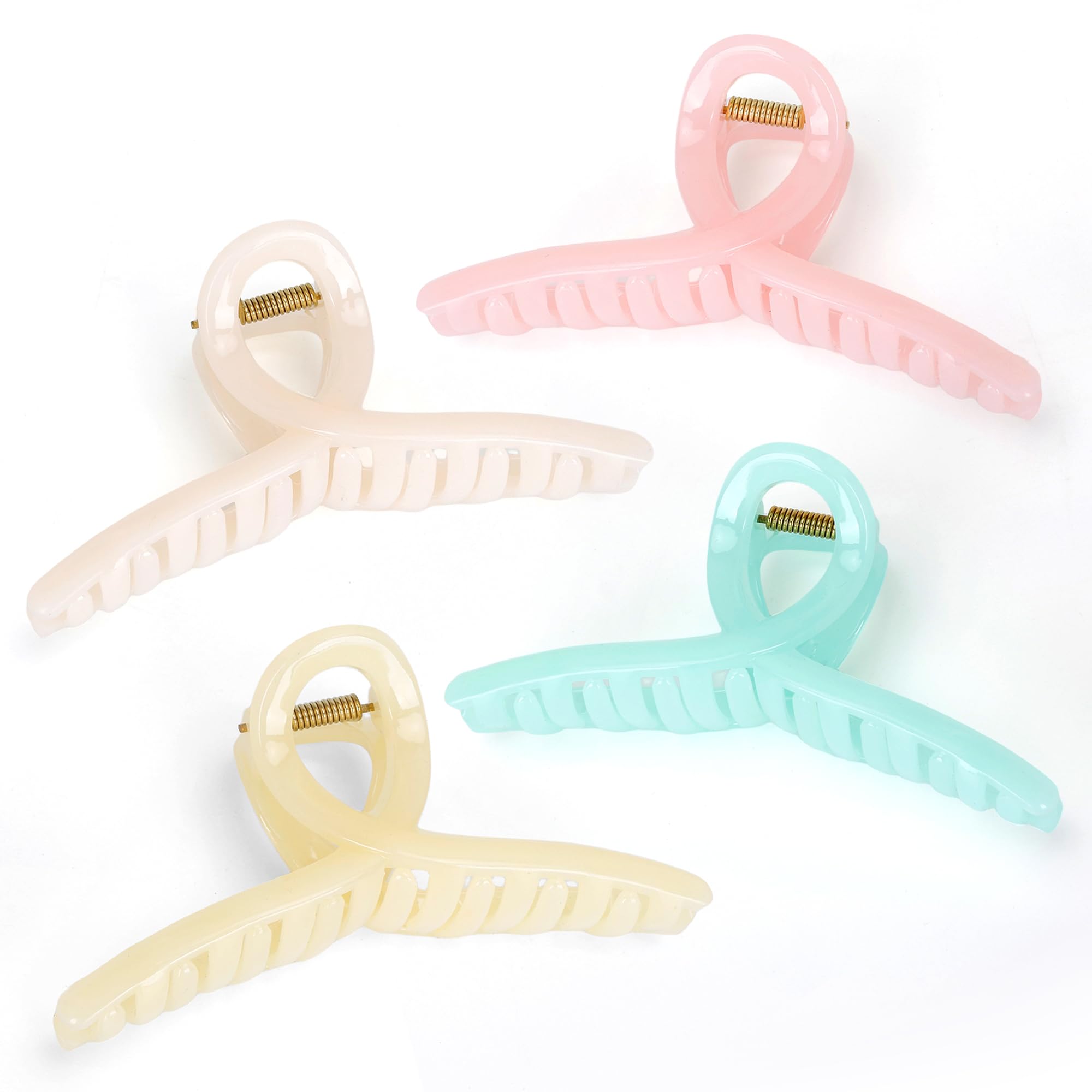 Hair Claw Clips Butterfly Claw Clips for Women 4.3'' Medium Size Hair Clips Jelly Hair Claw for Girl's Hair Accessories for Thin