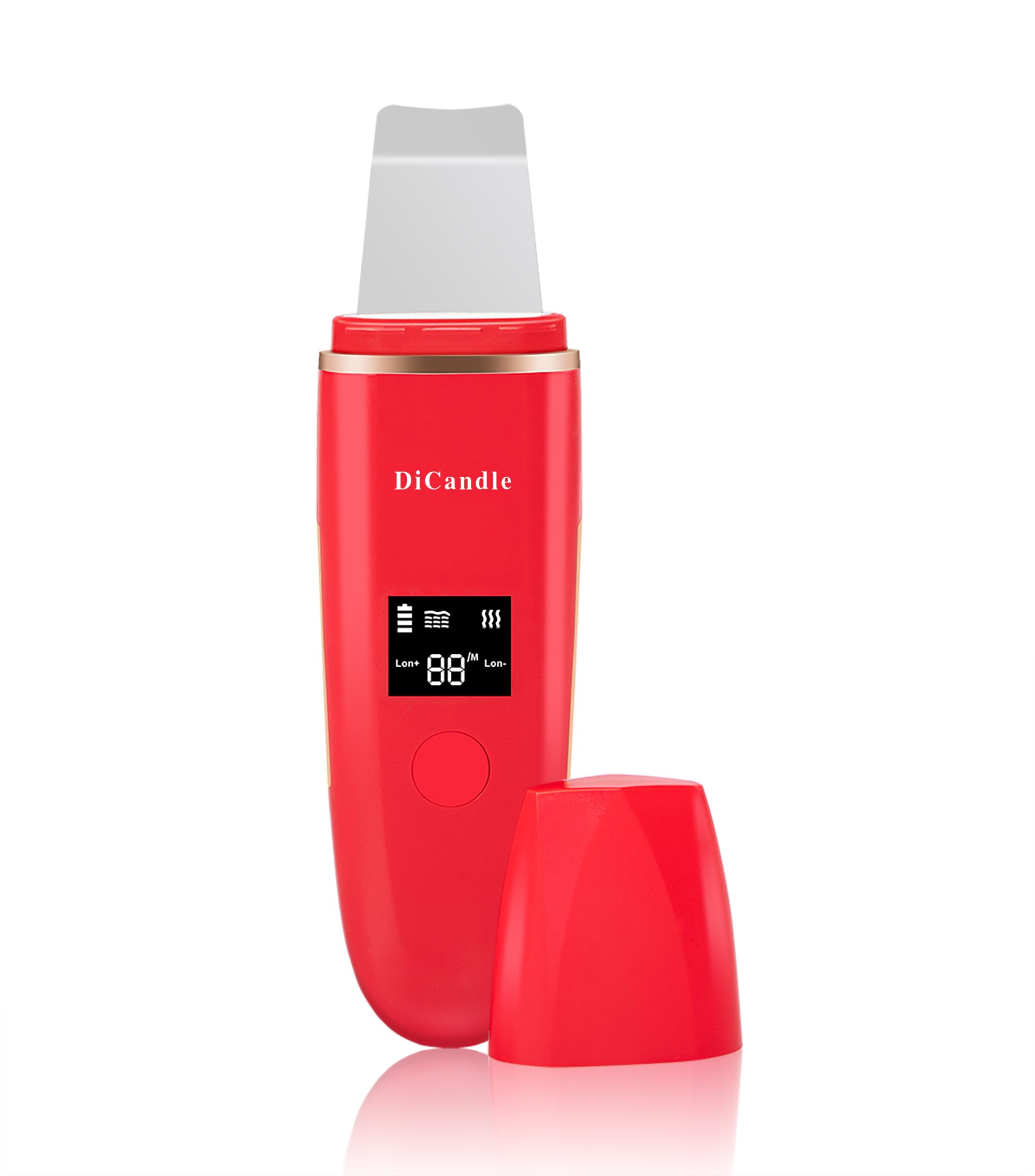 Skin Scrubber Facial Scrubber Blackhead Remover Cleaner Skin Spatula Skin Scraper (Camellia red)